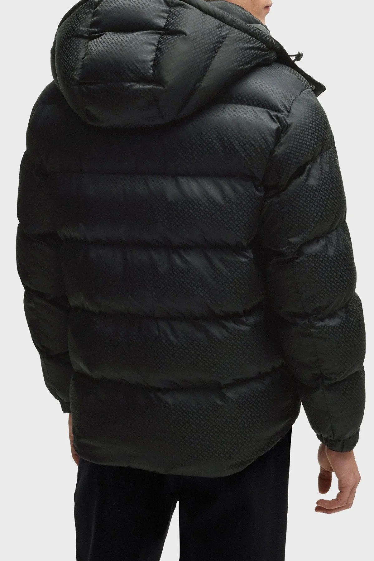 Boss Logolu Regular Fit Çıkarılabilir Kapüşonlu Şişme Erkek Mont 50525364 001 SİYAH - 3