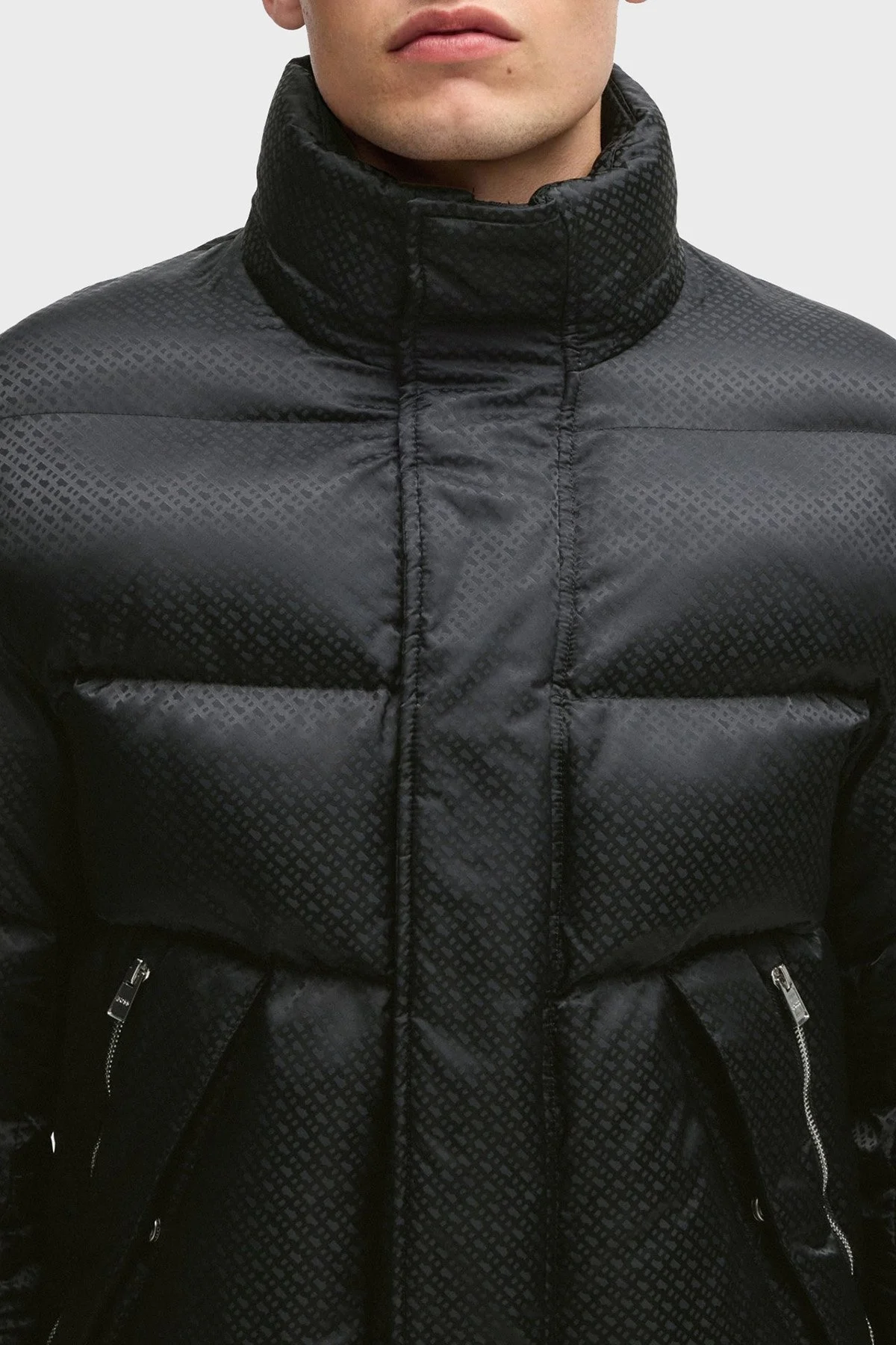 Boss Logolu Regular Fit Çıkarılabilir Kapüşonlu Şişme Erkek Mont 50525364 001 SİYAH - 4