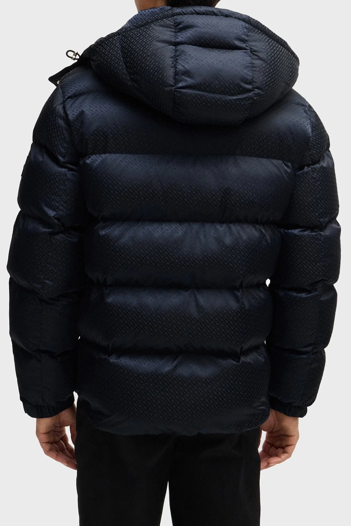 Boss Logolu Regular Fit Çıkarılabilir Kapüşonlu Şişme Erkek Mont 50525364 404 LACİVERT - 2