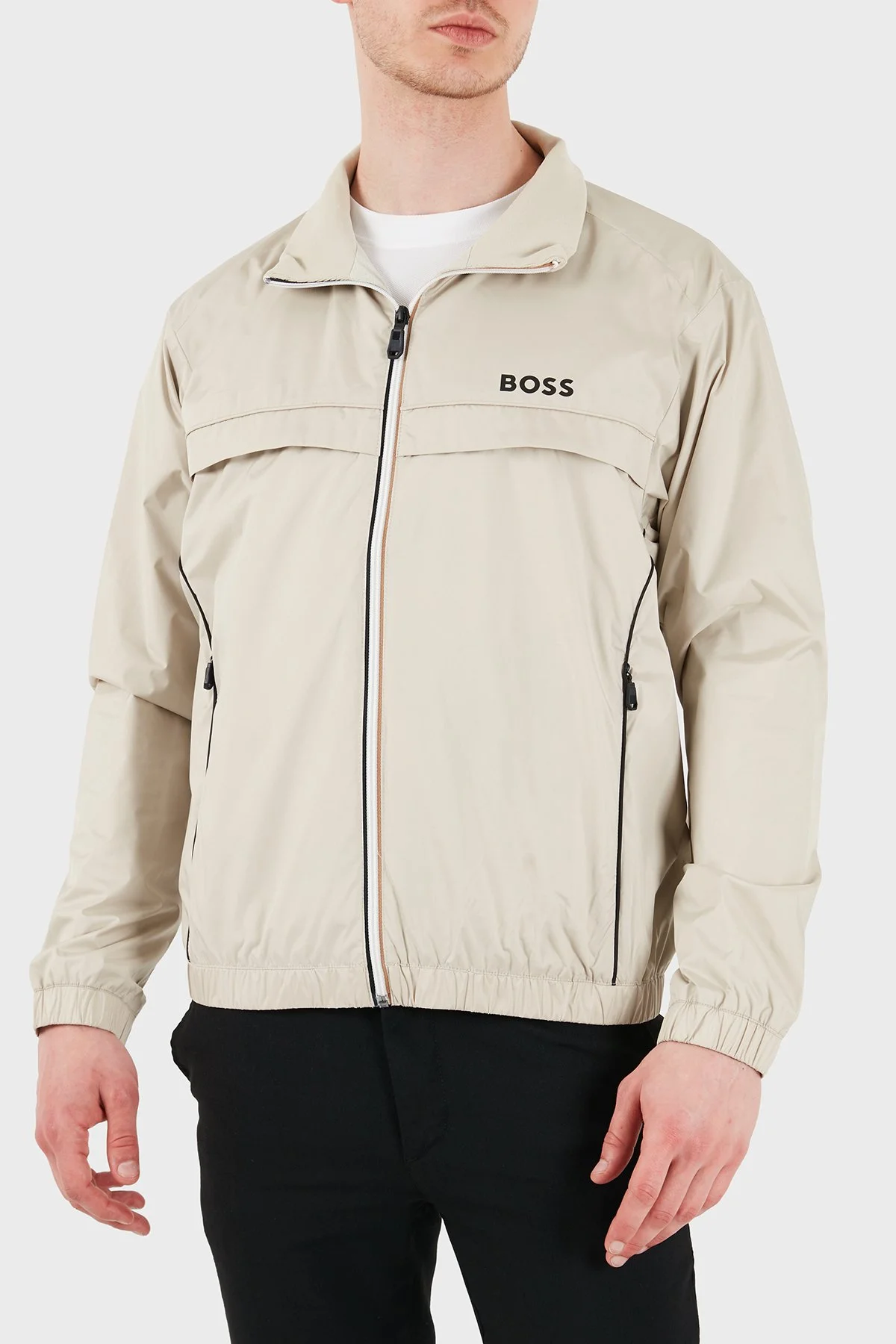 Boss Logolu Regular Fit Dik Yaka Erkek Mont 50551069 272 BEJ - 1