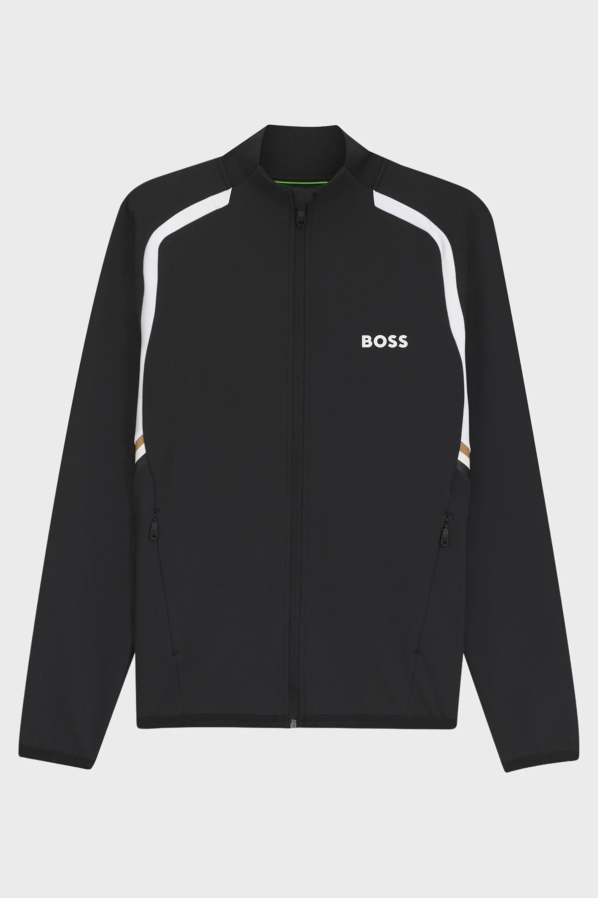 Boss Logolu Regular Fit Dik Yaka Fermuarlı Erkek Sweat 50554402 001 SİYAH-BEYAZ - 5