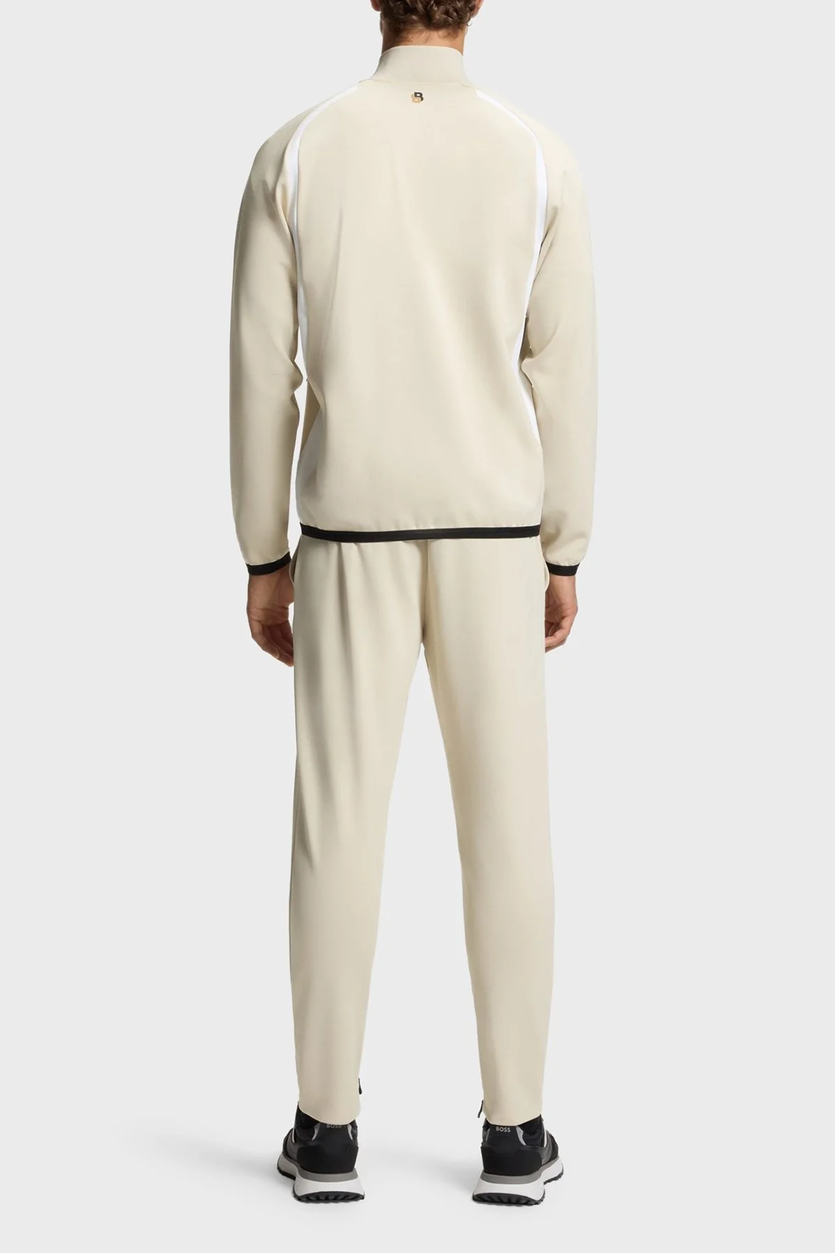 Boss Logolu Regular Fit Dik Yaka Fermuarlı Sweat Erkek Sweatshirt 50554402 272 BEJ - 3