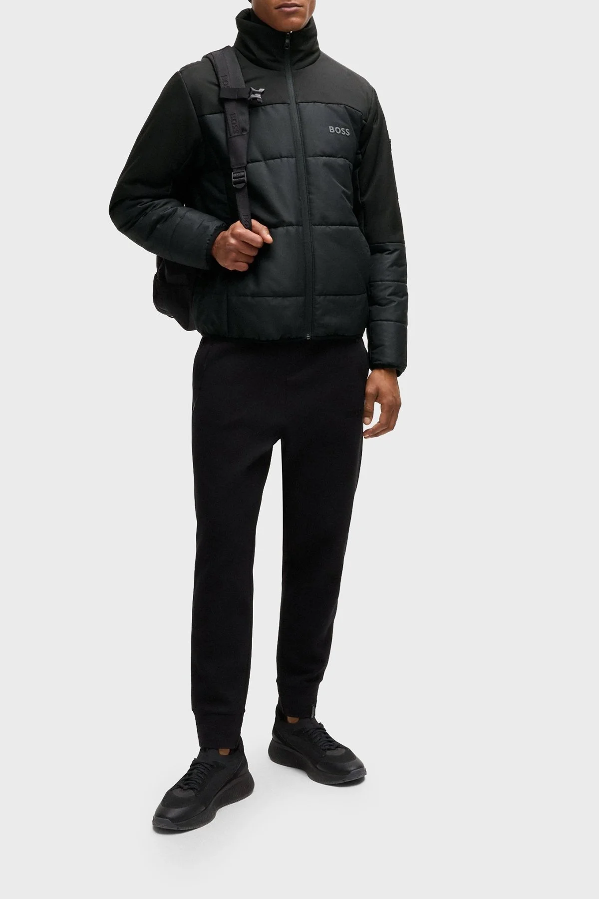 Boss Logolu Regular Fit Dik Yaka Şişme Erkek Mont 50522668 001 SİYAH - 9