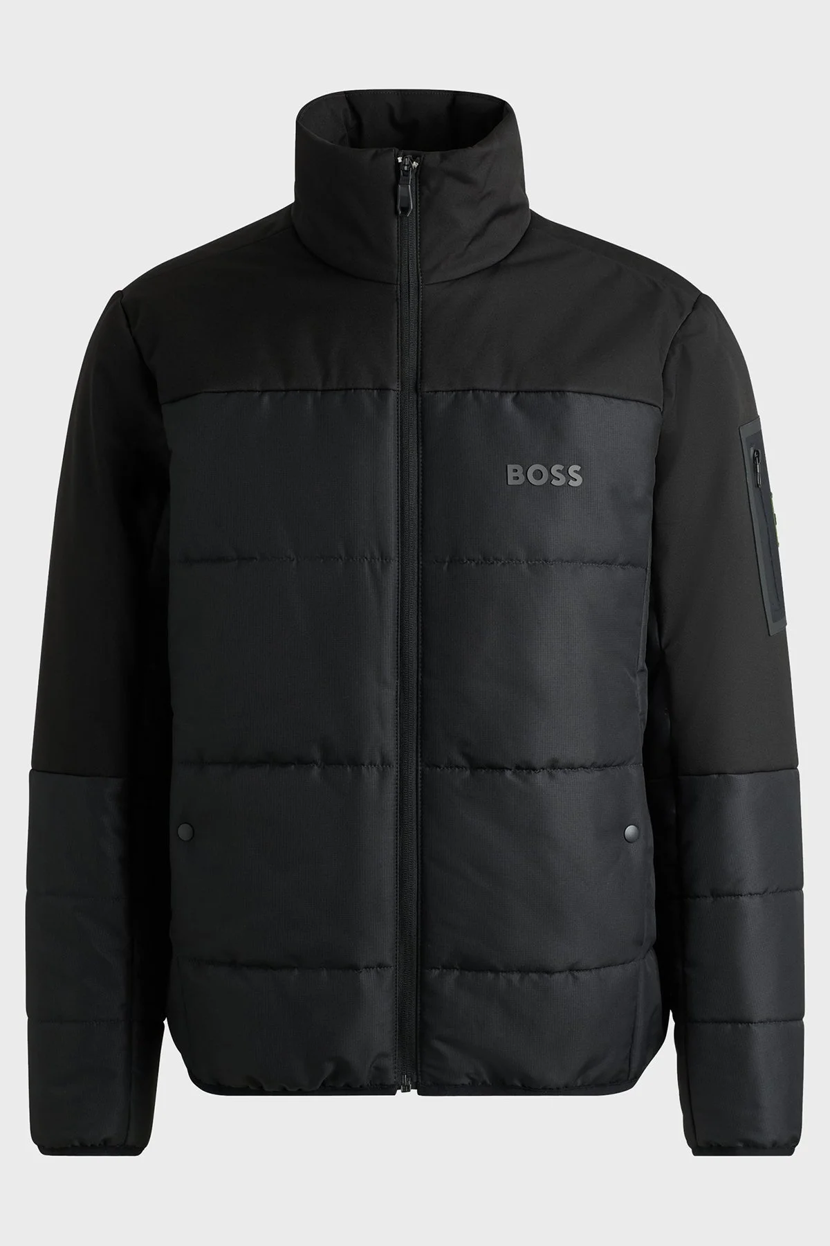 Boss Logolu Regular Fit Dik Yaka Şişme Erkek Mont 50522668 001 SİYAH - 12