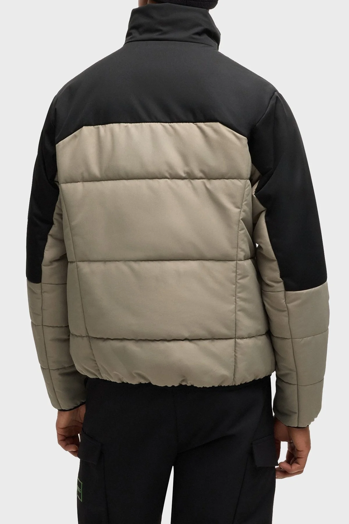 Boss Logolu Regular Fit Dik Yaka Şişme Erkek Mont 50522668 334 HAKİ - 3