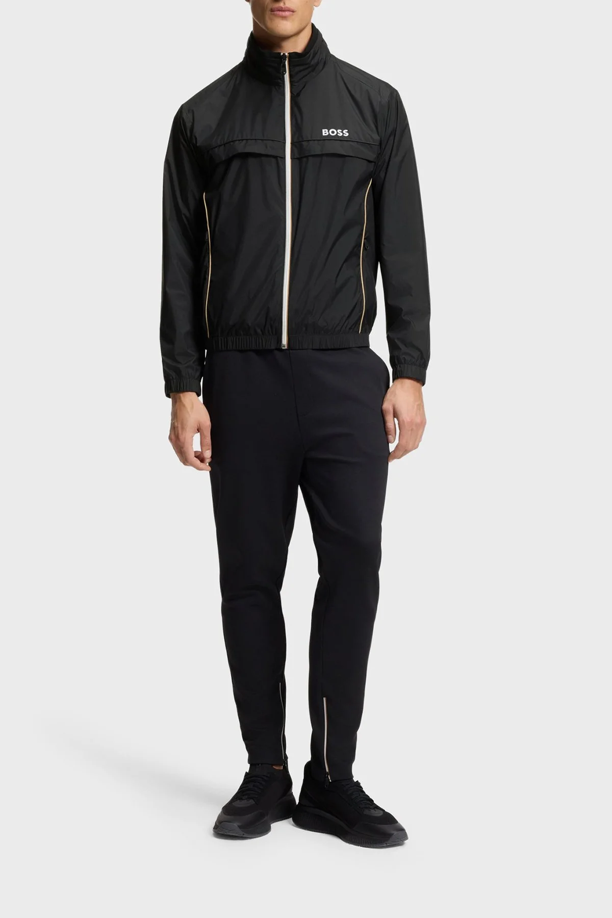 Boss Logolu Regular Fit Dik Yaka Su İtici Erkek Mont 50551069 001 SİYAH - 2