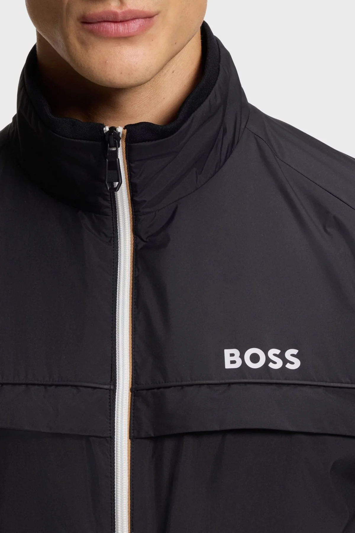 Boss Logolu Regular Fit Dik Yaka Su İtici Erkek Mont 50551069 001 SİYAH - 4