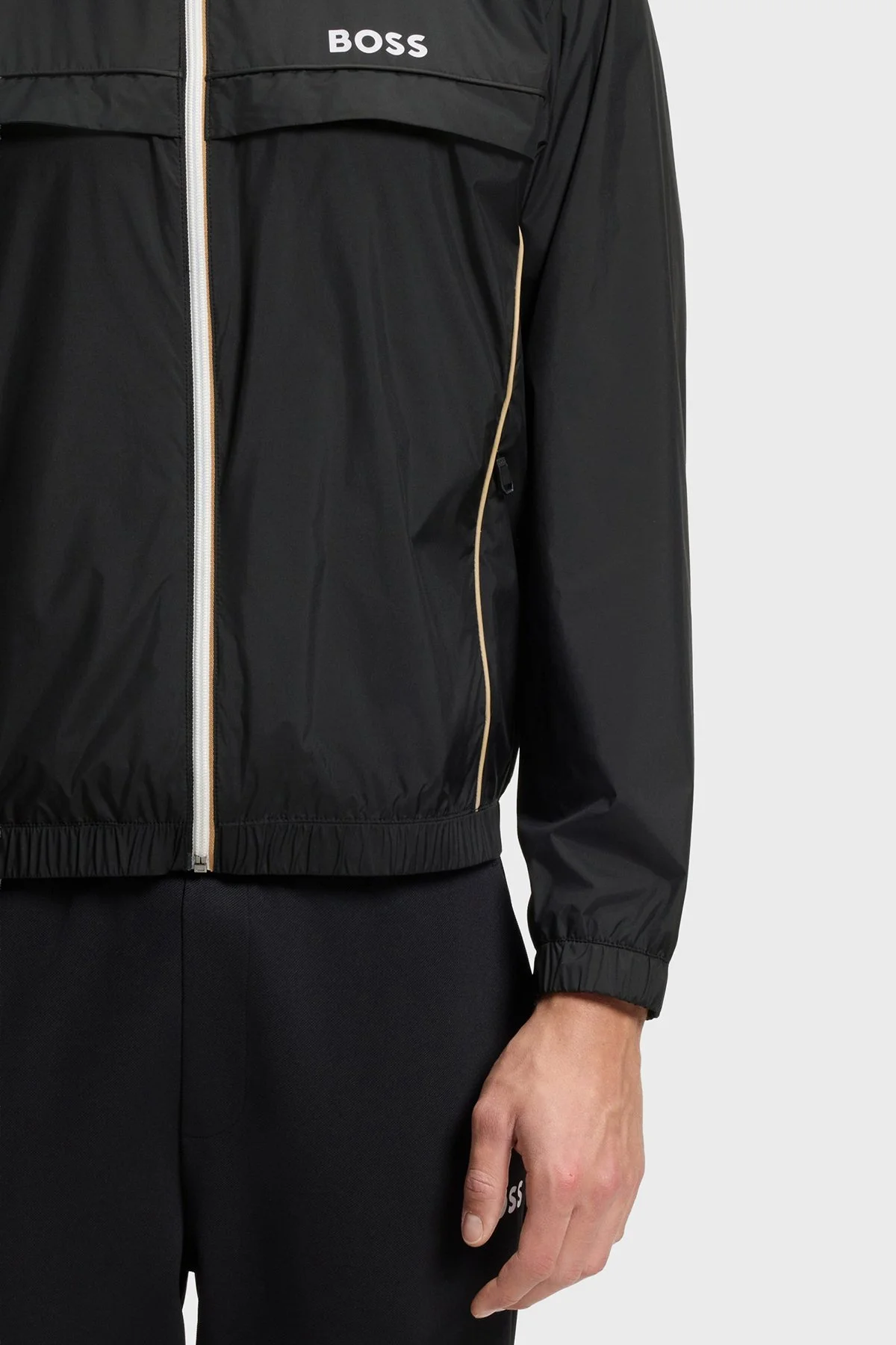 Boss Logolu Regular Fit Dik Yaka Su İtici Erkek Mont 50551069 001 SİYAH - 5