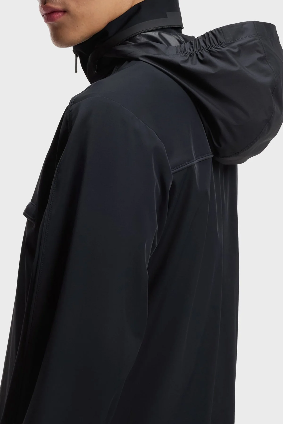 Boss Logolu Regular Fit Dik Yaka Su İtici Erkek Mont 50554286 404 LACİVERT - 4