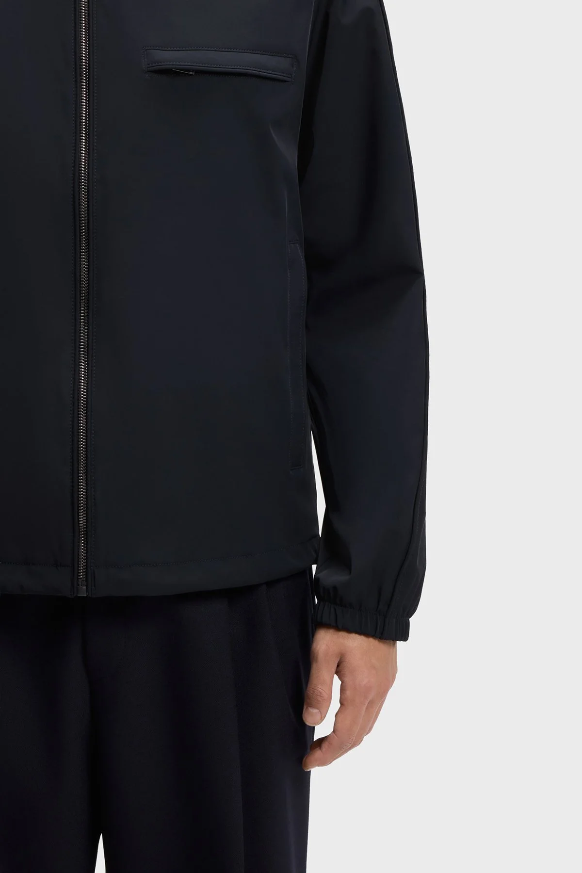 Boss Logolu Regular Fit Dik Yaka Su İtici Erkek Mont 50554286 404 LACİVERT - 5