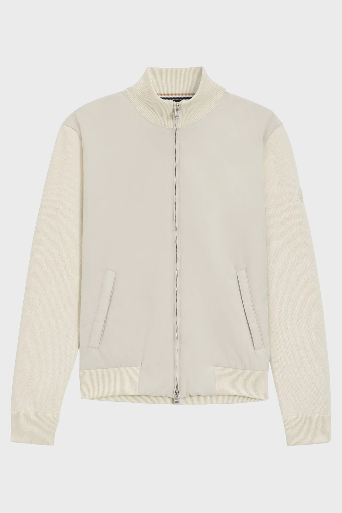 Boss Logolu Regular Fit Dik Yaka Yumuşak Dokulu Erkek Ceket 50543135 131 EKRU - 6