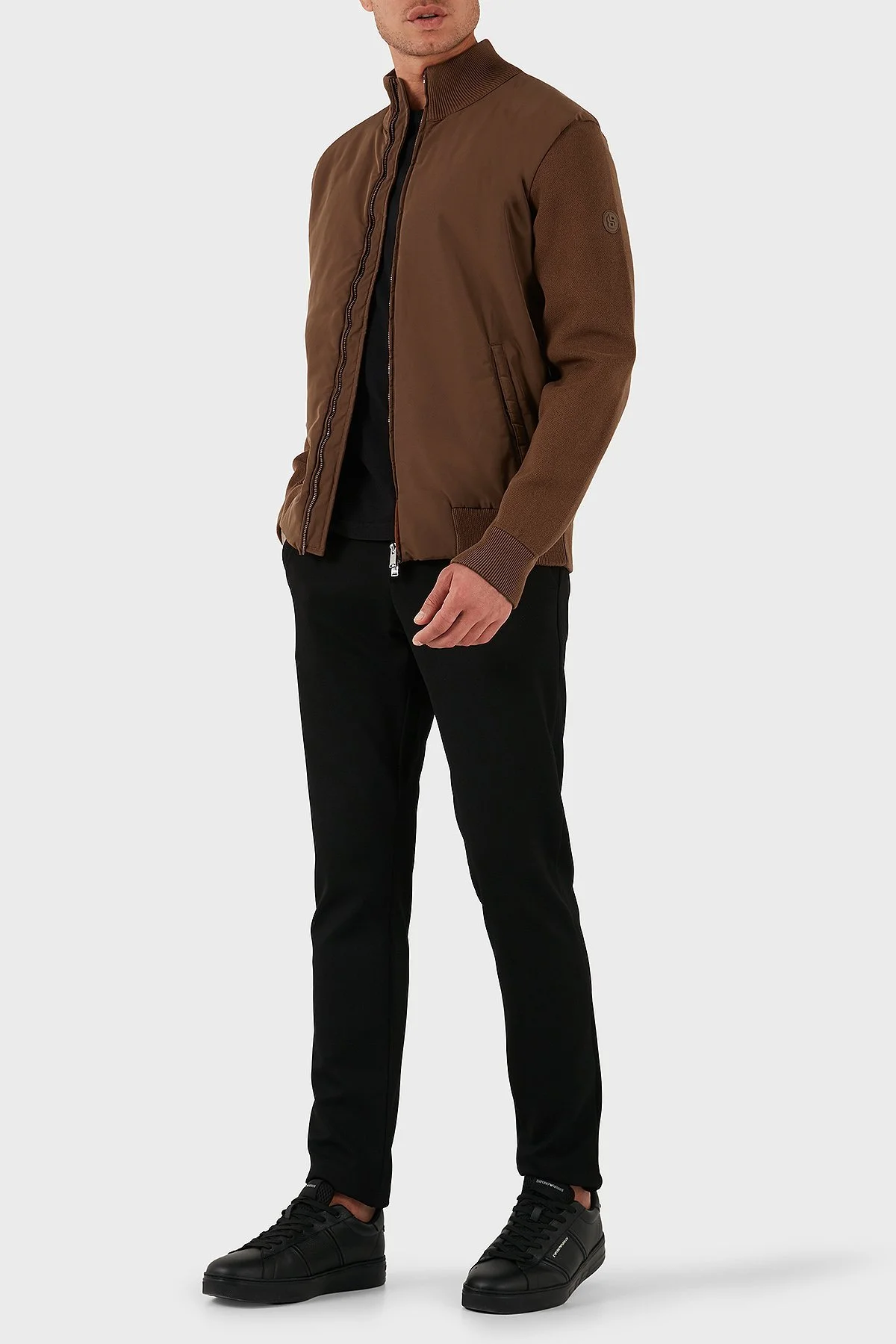 Boss Logolu Regular Fit Dik Yaka Yumuşak Dokulu Erkek Ceket 50543135 217 KAHVE - 2