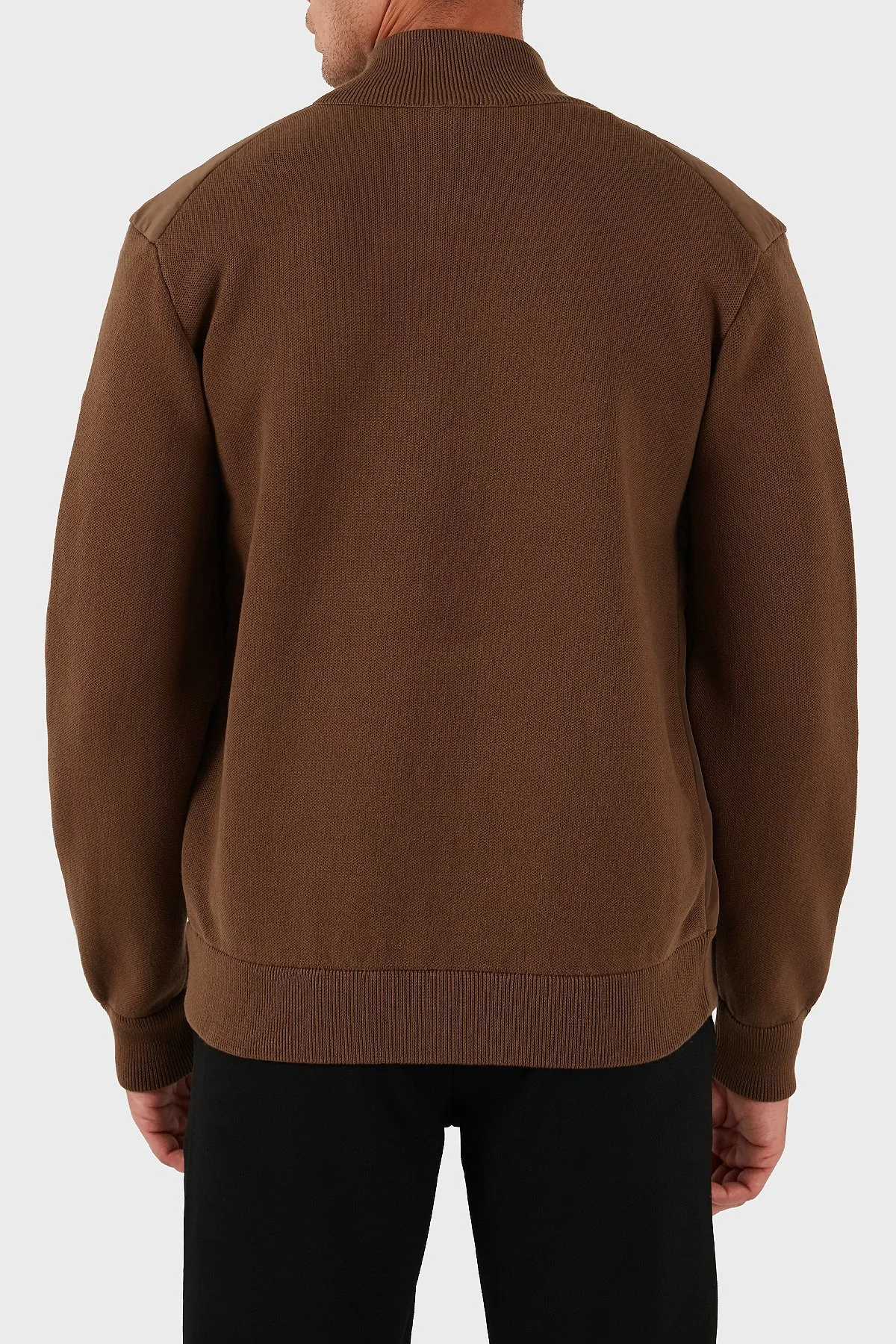 Boss Logolu Regular Fit Dik Yaka Yumuşak Dokulu Erkek Ceket 50543135 217 KAHVE - 3