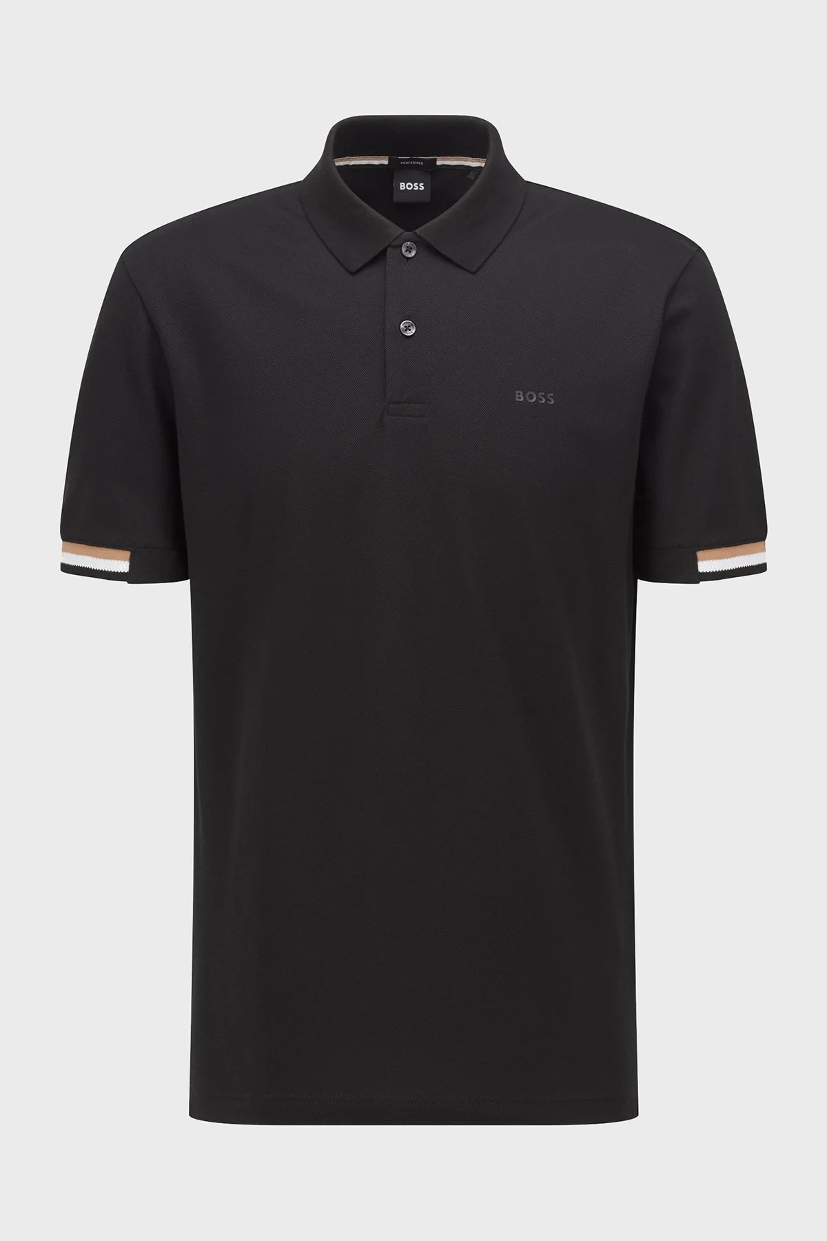 Boss Logolu Regular Fit Düğmeli % 100 Pamuk Polo T Shirt Erkek Polo Yaka T Shirt 50467113 001 SİYAH - 5