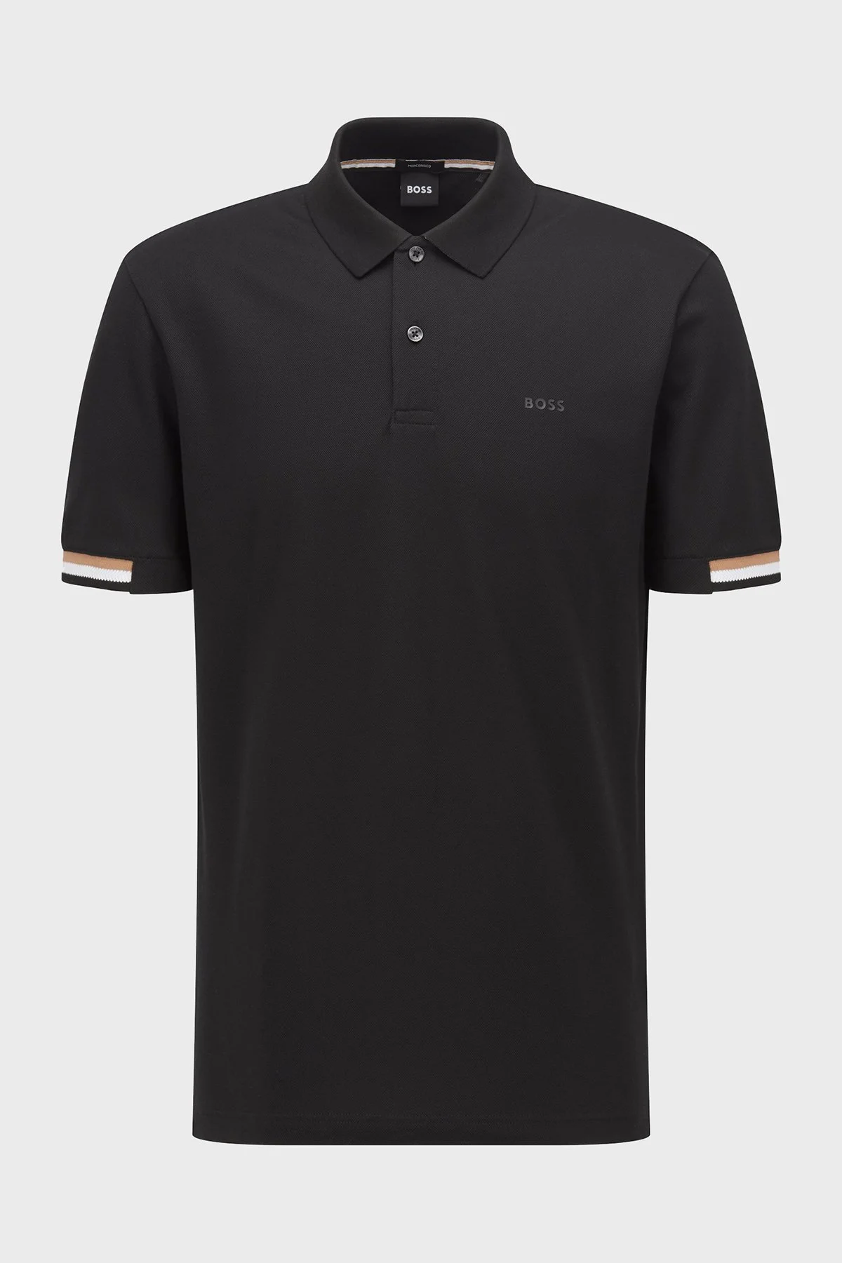 Boss Logolu Regular Fit Düğmeli % 100 Pamuk T Shirt Erkek Polo 50467113 001 SİYAH - 5