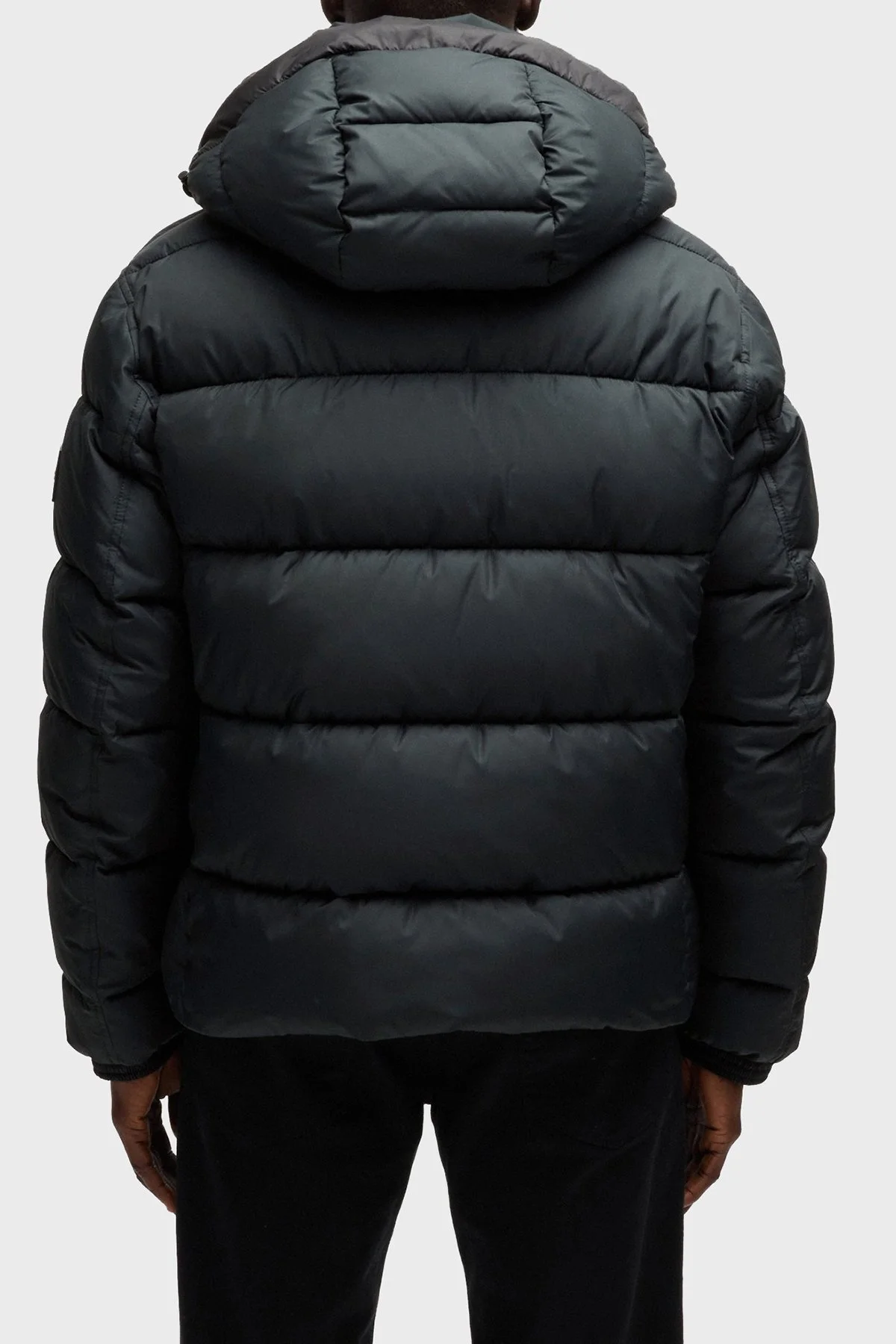 Boss Logolu Regular Fit Kapüşonlu Şişme Erkek Mont 50528573 001 SİYAH - 2