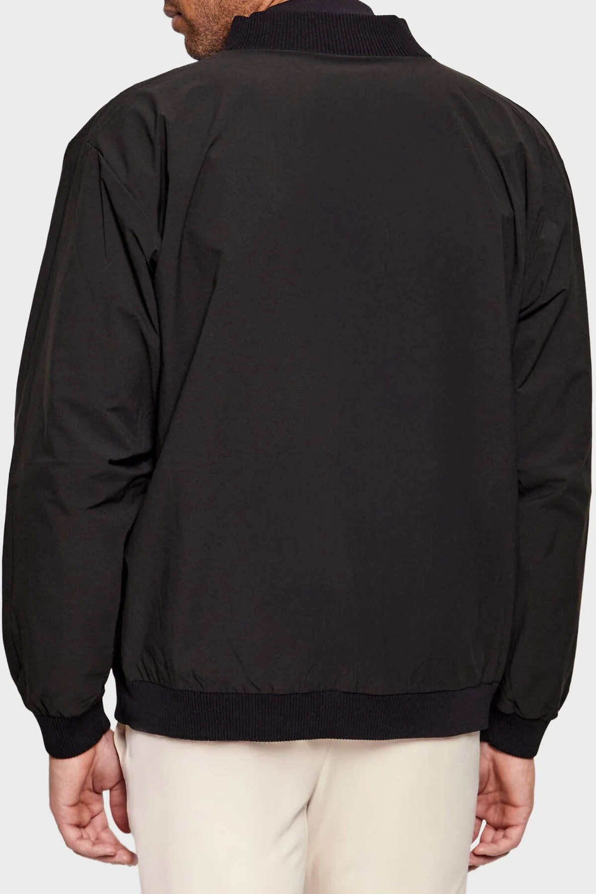 Boss Logolu Regular Fit Kolej Yaka Çift Kullanımlı Bomber Erkek Ceket 50544009 001 SİYAH - 3