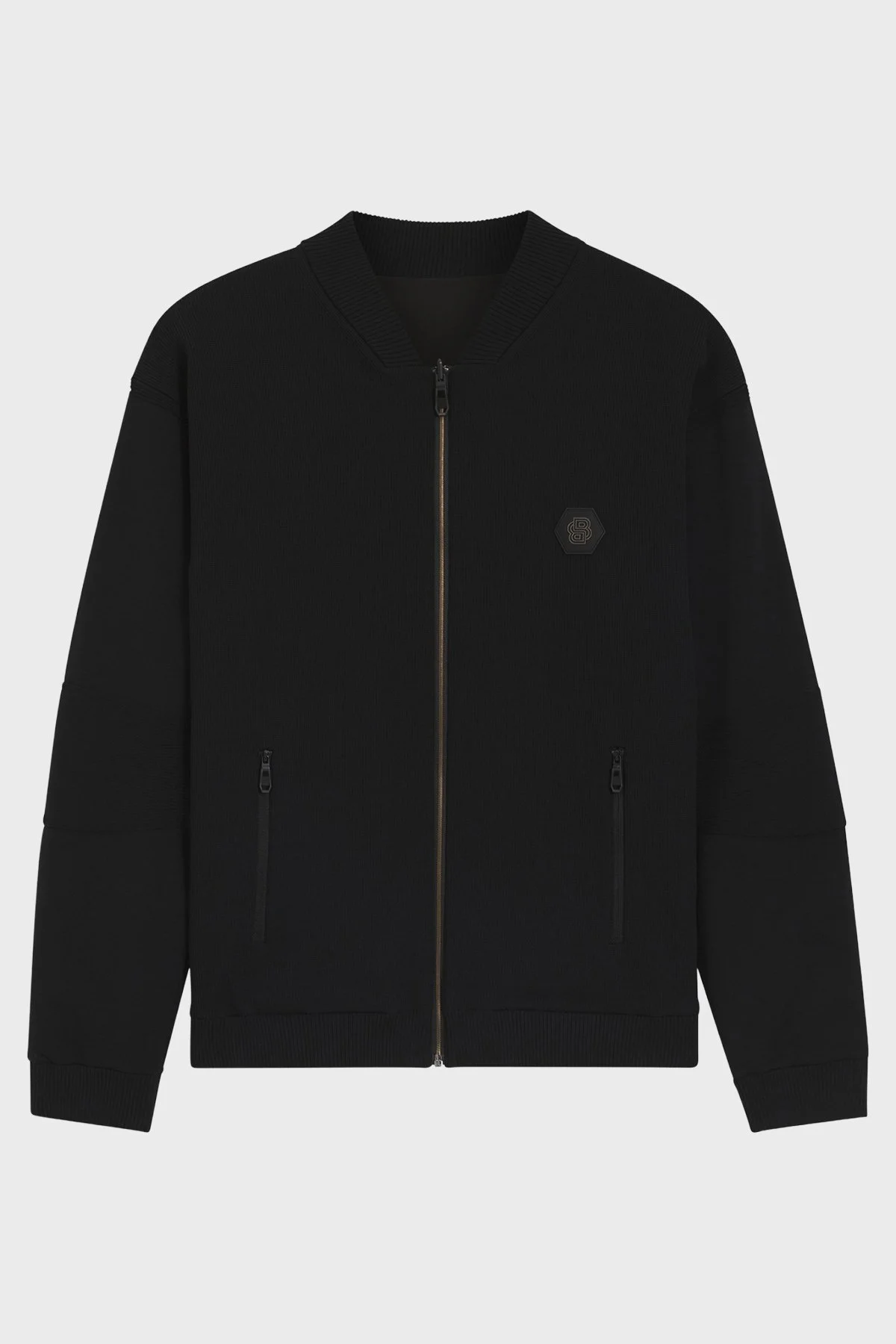 Boss Logolu Regular Fit Kolej Yaka Çift Kullanımlı Bomber Erkek Ceket 50544009 001 SİYAH - 6