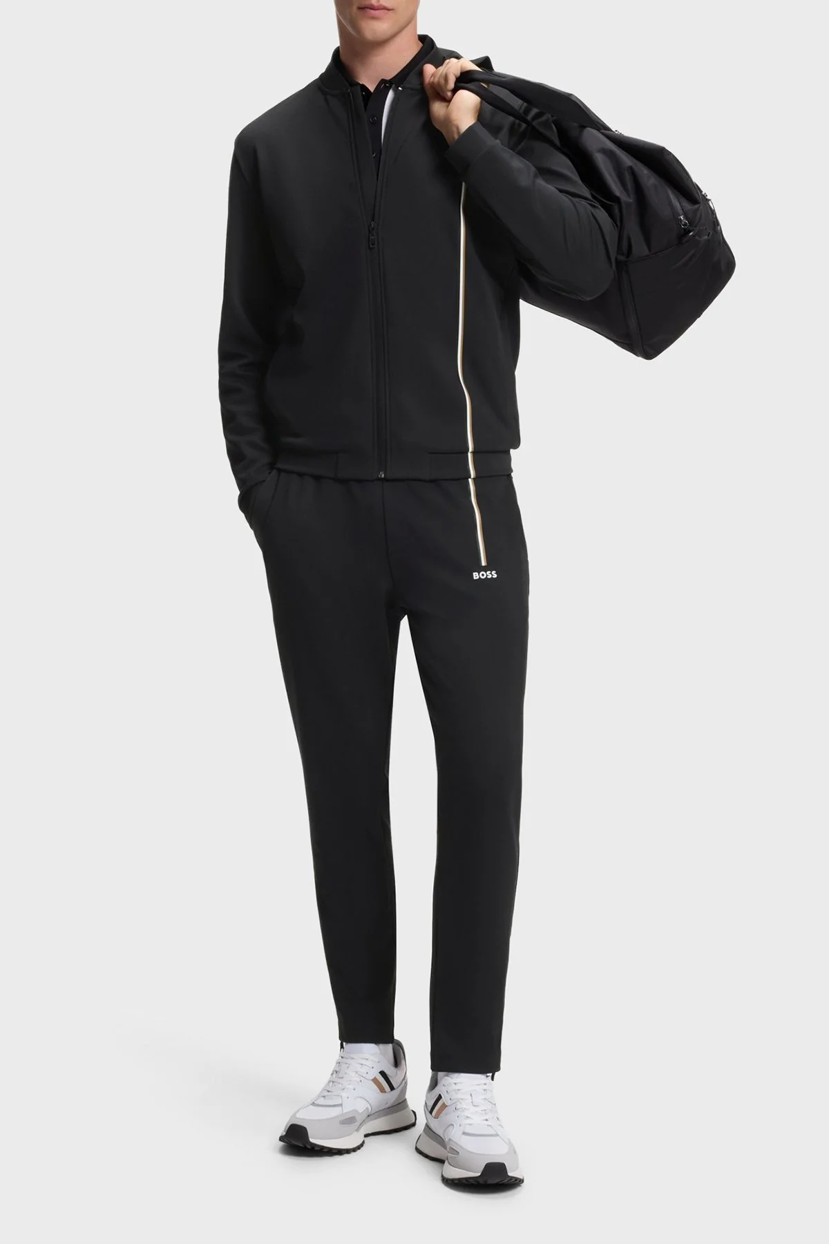 Boss Logolu Regular Fit Lastikli Bel Erkek Pantolon 50563330 001 Siyah - 2