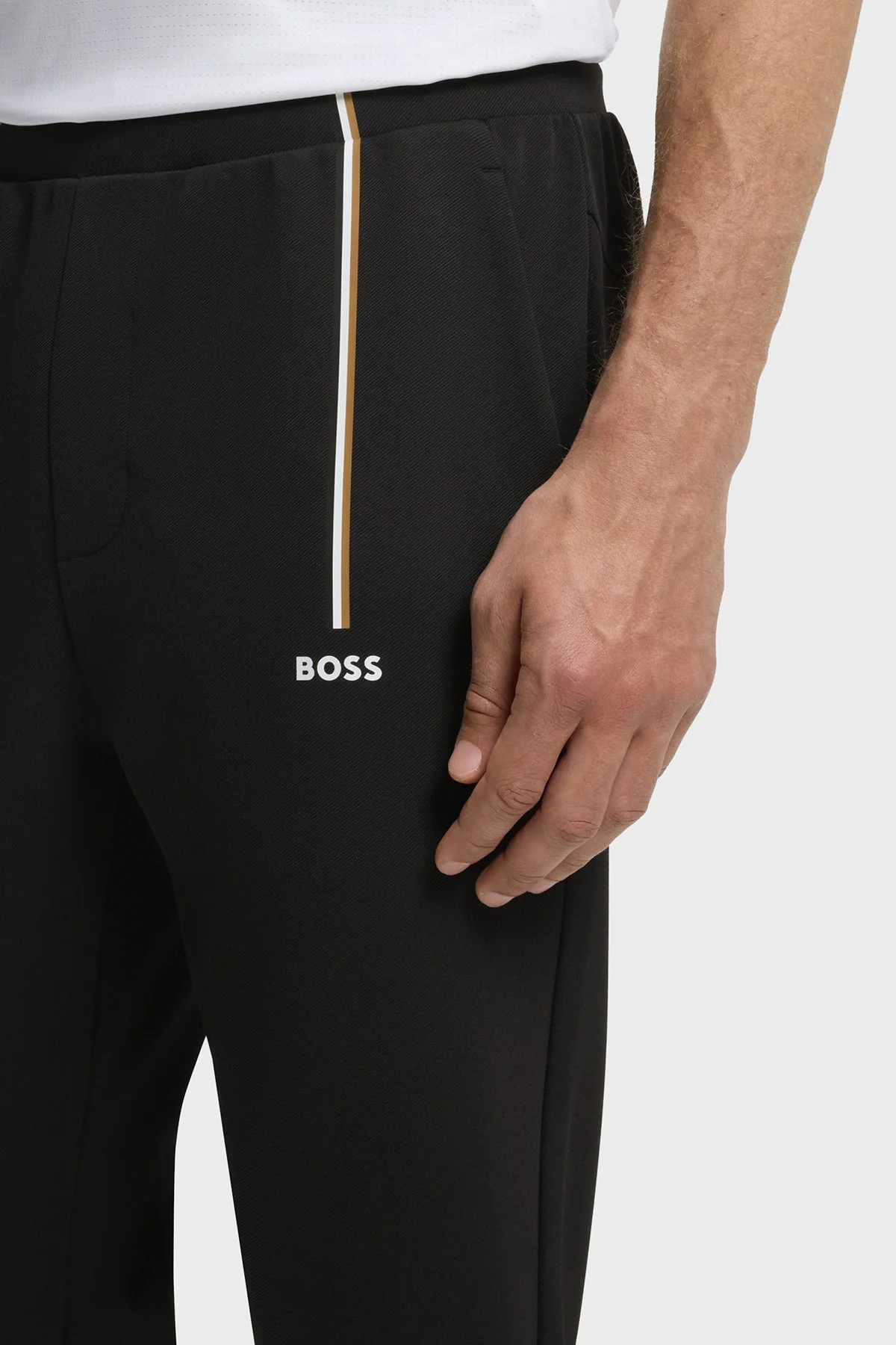 Boss Logolu Regular Fit Lastikli Bel Erkek Pantolon 50563330 001 Siyah - 4