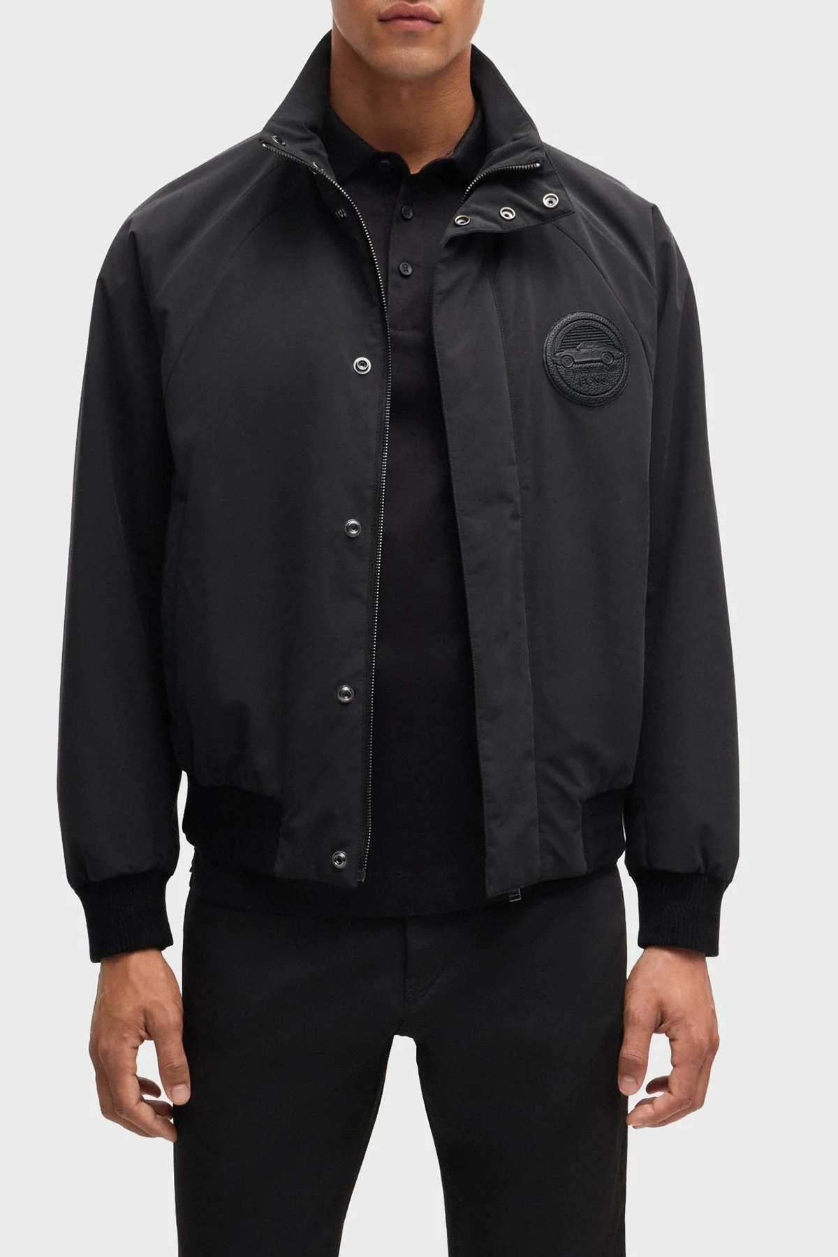 Boss Logolu Regular Fit Su İtici Dik Yaka Erkek Ceket 50519960 001 SİYAH - 1