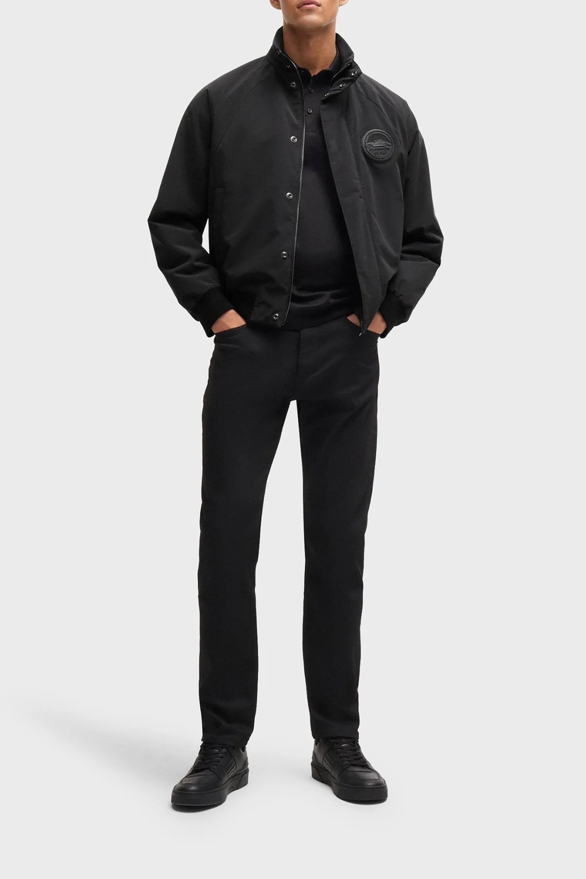 Boss Logolu Regular Fit Su İtici Dik Yaka Erkek Ceket 50519960 001 SİYAH - 2