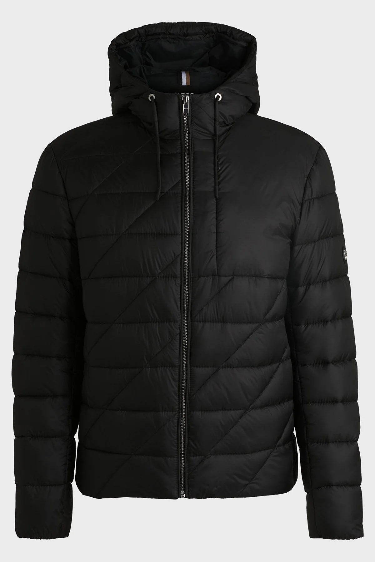 Boss Logolu Regular Fit Su İtici Kapüşonlu Şişme Erkek Mont 50524648 001 SİYAH - 6