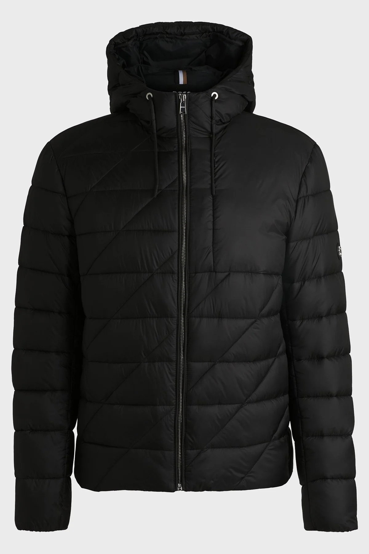 Boss Logolu Regular Fit Su İtici Kapüşonlu Şişme Erkek Mont 50524648 001 SİYAH - 6