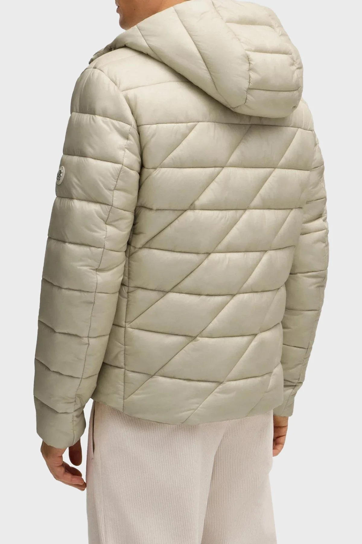 Boss Logolu Regular Fit Su İtici Kapüşonlu Şişme Erkek Mont 50524648 131 EKRU - 3