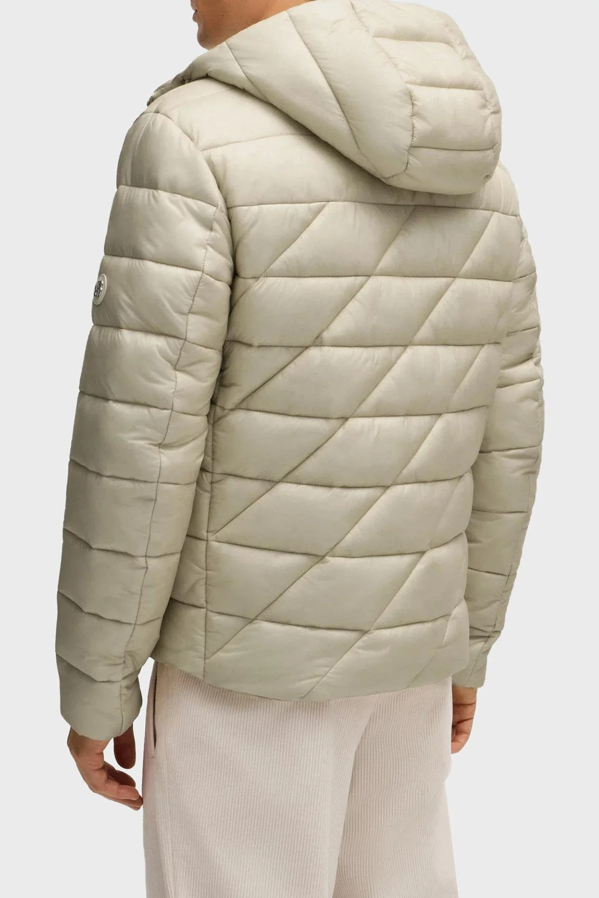 Boss Logolu Regular Fit Su İtici Kapüşonlu Şişme Erkek Mont 50524648 131 EKRU - 3