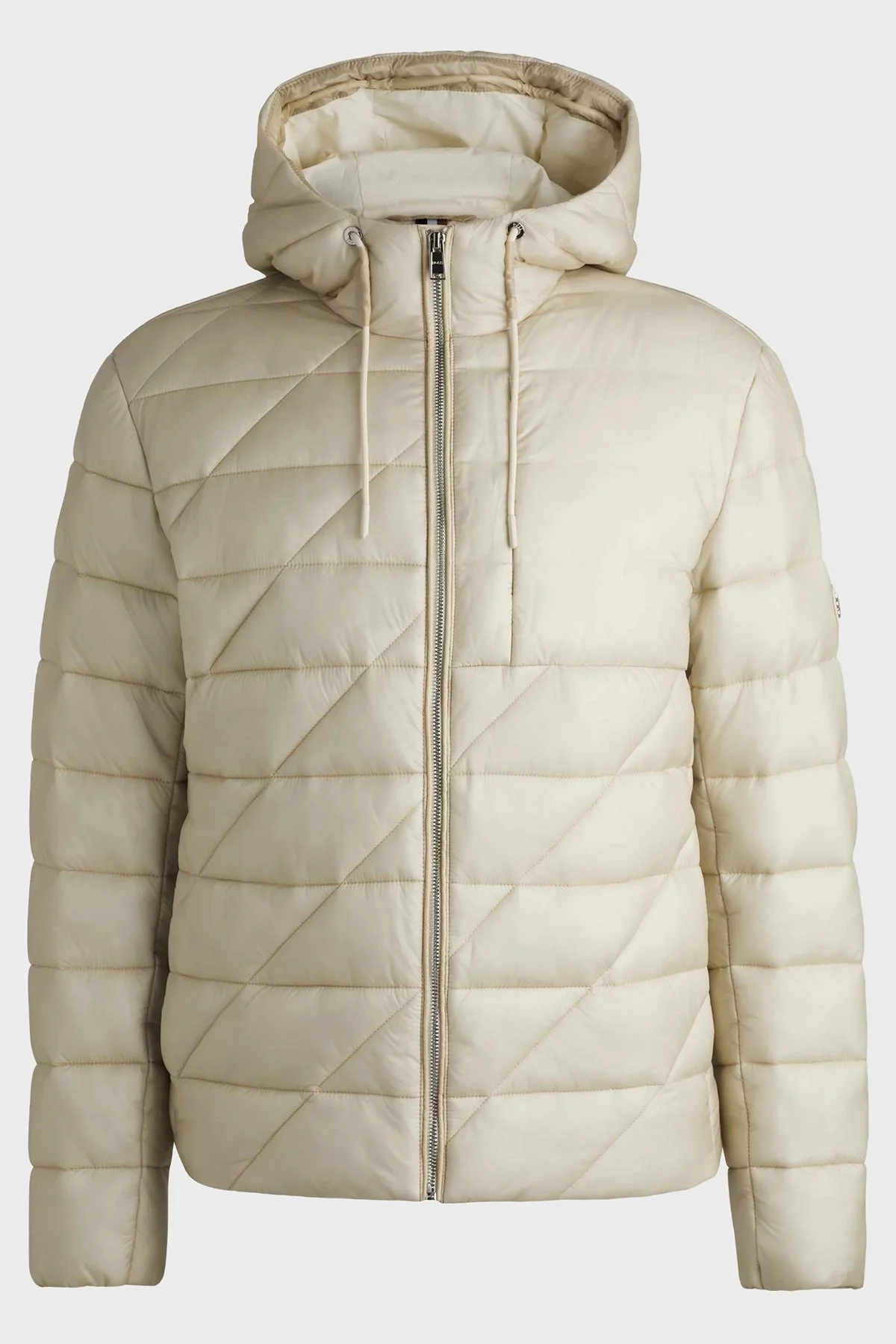 Boss Logolu Regular Fit Su İtici Kapüşonlu Şişme Erkek Mont 50524648 131 EKRU - 6