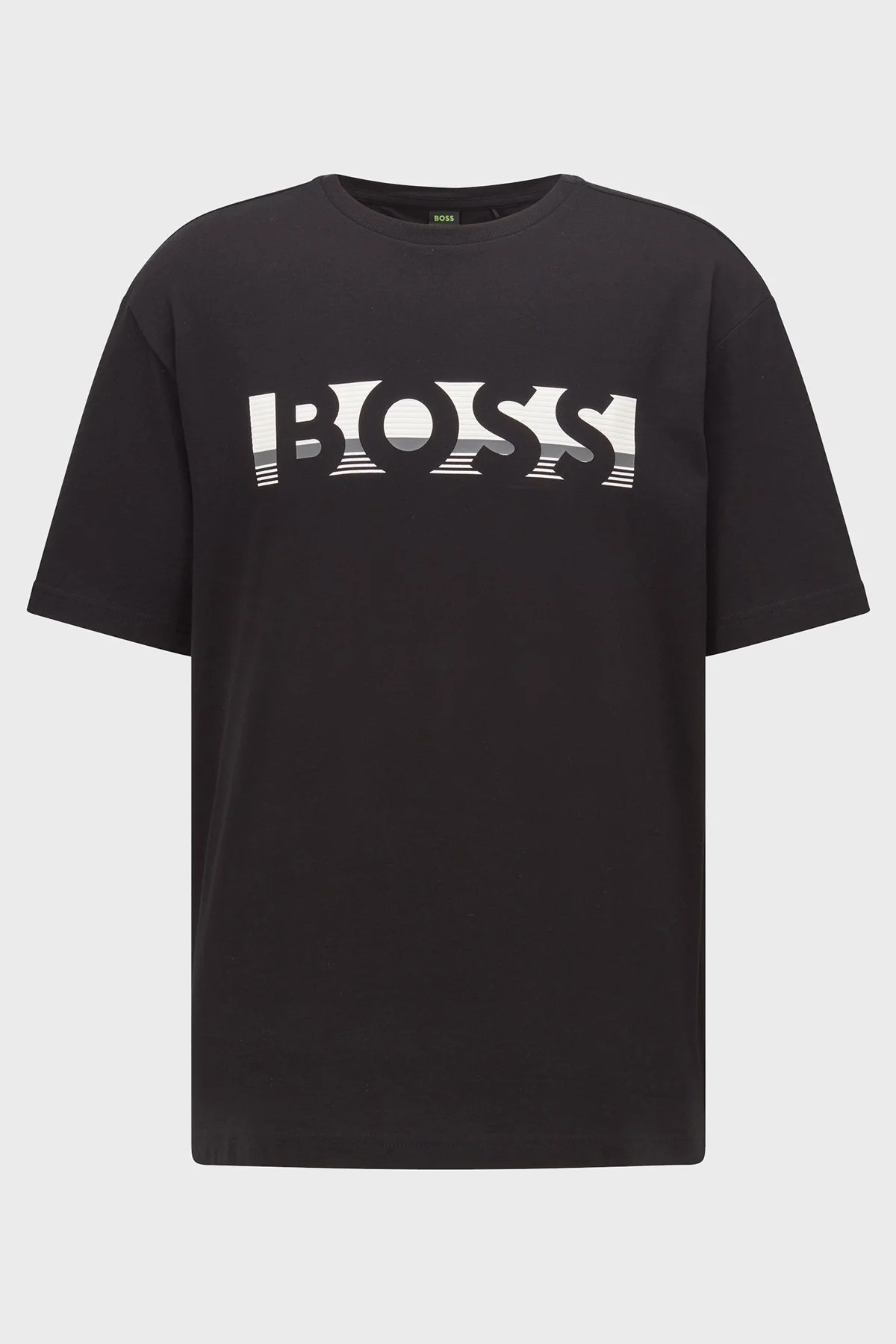 Boss Logolu Relaxed Fit Bisiklet Yaka % 100 Pamuk Erkek T Shirt S 50466295 001 SİYAH - 5