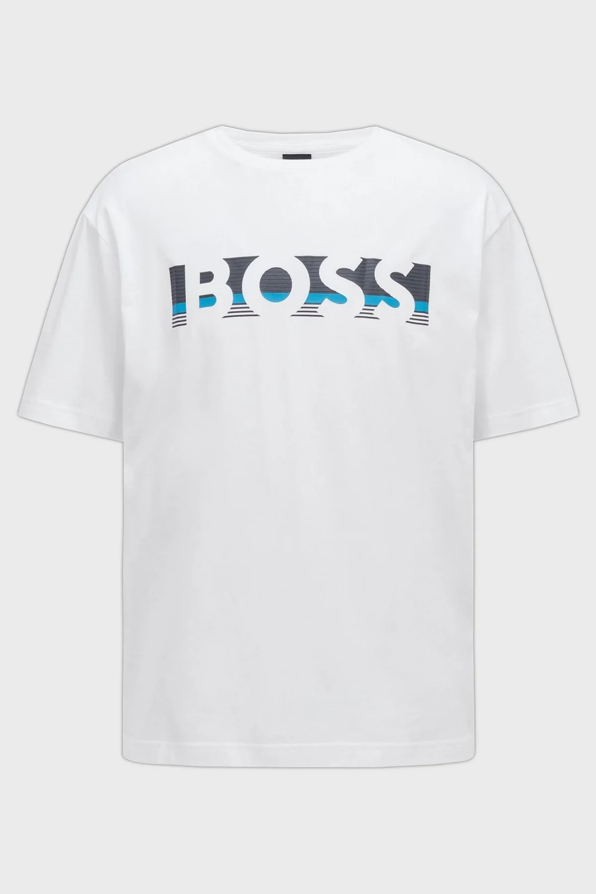 Boss Logolu Relaxed Fit Bisiklet Yaka % 100 Pamuk Erkek T Shirt S 50466295 100 BEYAZ - 5