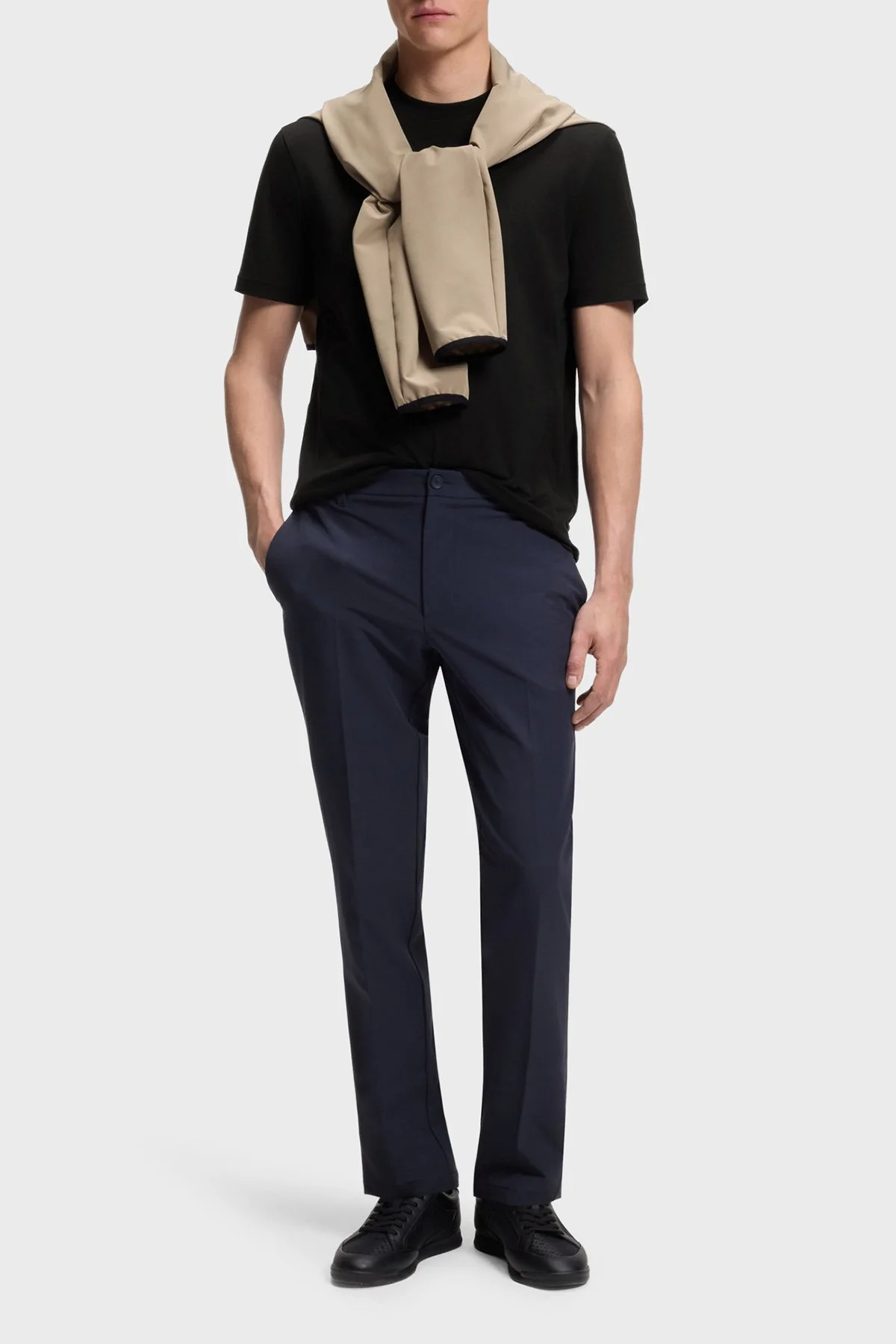 Boss Logolu Relaxed Fit Bisiklet Yaka Erkek T Shirt 50564108 001 Siyah - 2