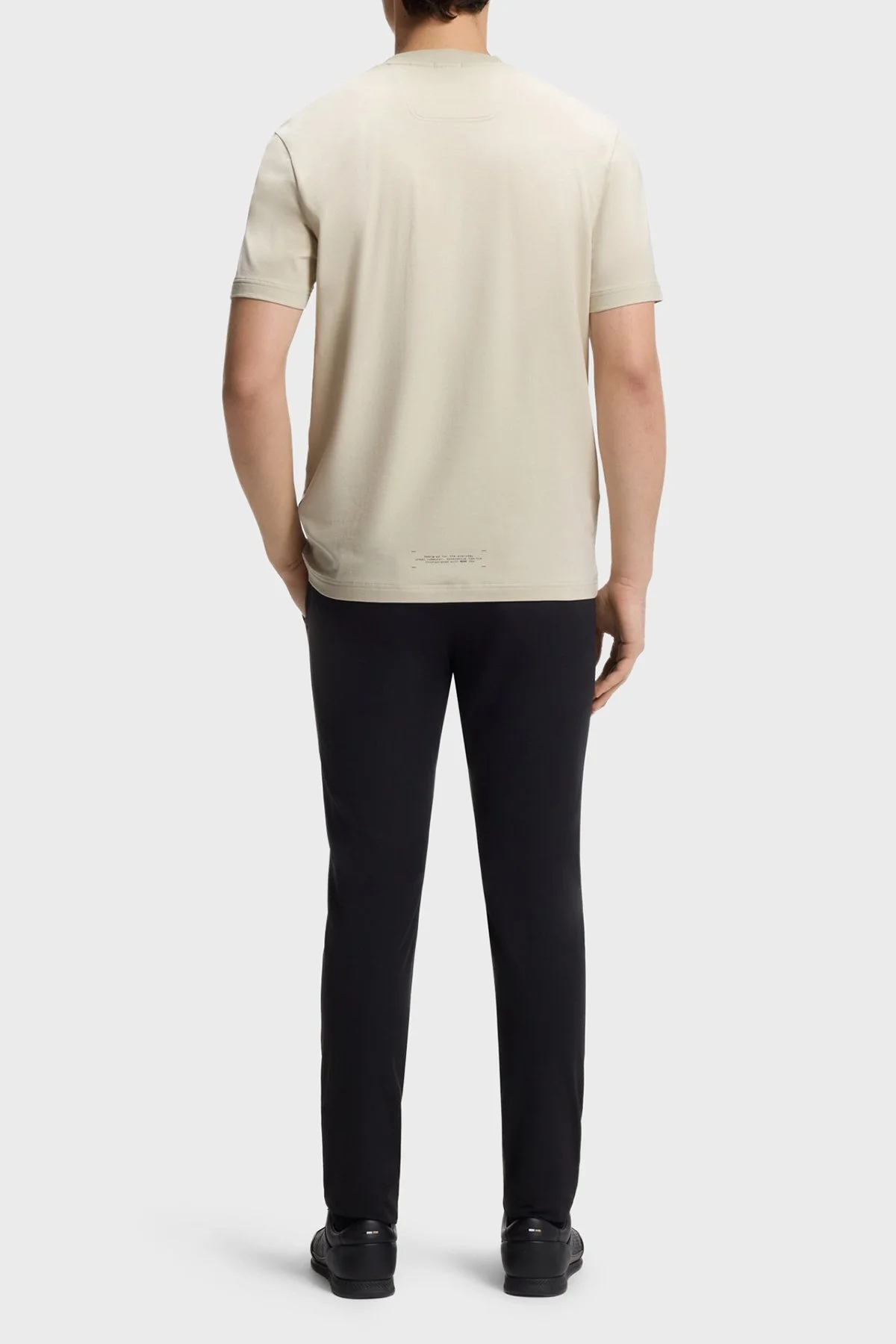 Boss Logolu Relaxed Fit Bisiklet Yaka Erkek T Shirt 50564108 272 Bej - 3