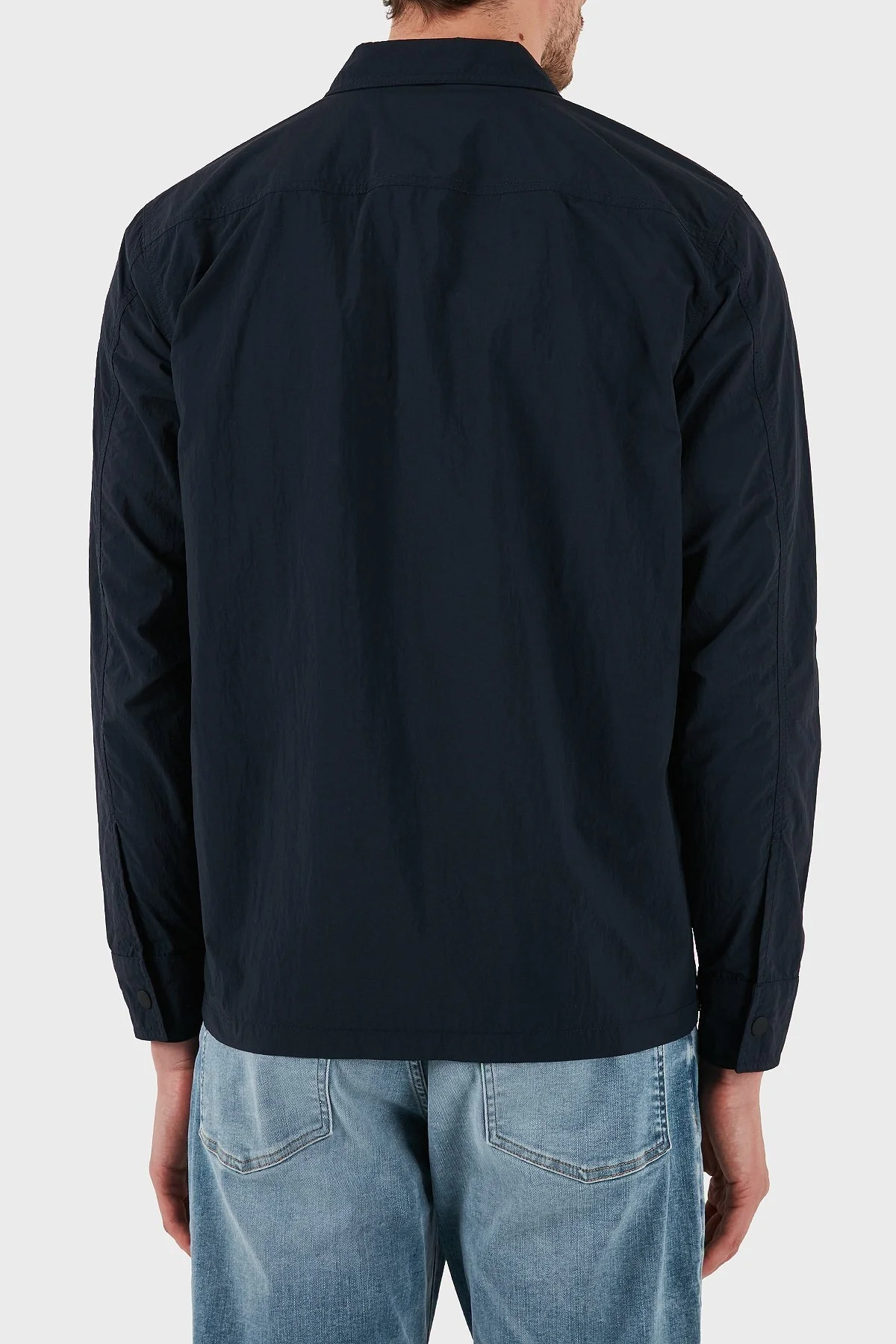 Boss Logolu Relaxed Fit Fermuarlı Erkek Gömlek 50538256 404 LACİVERT - 3