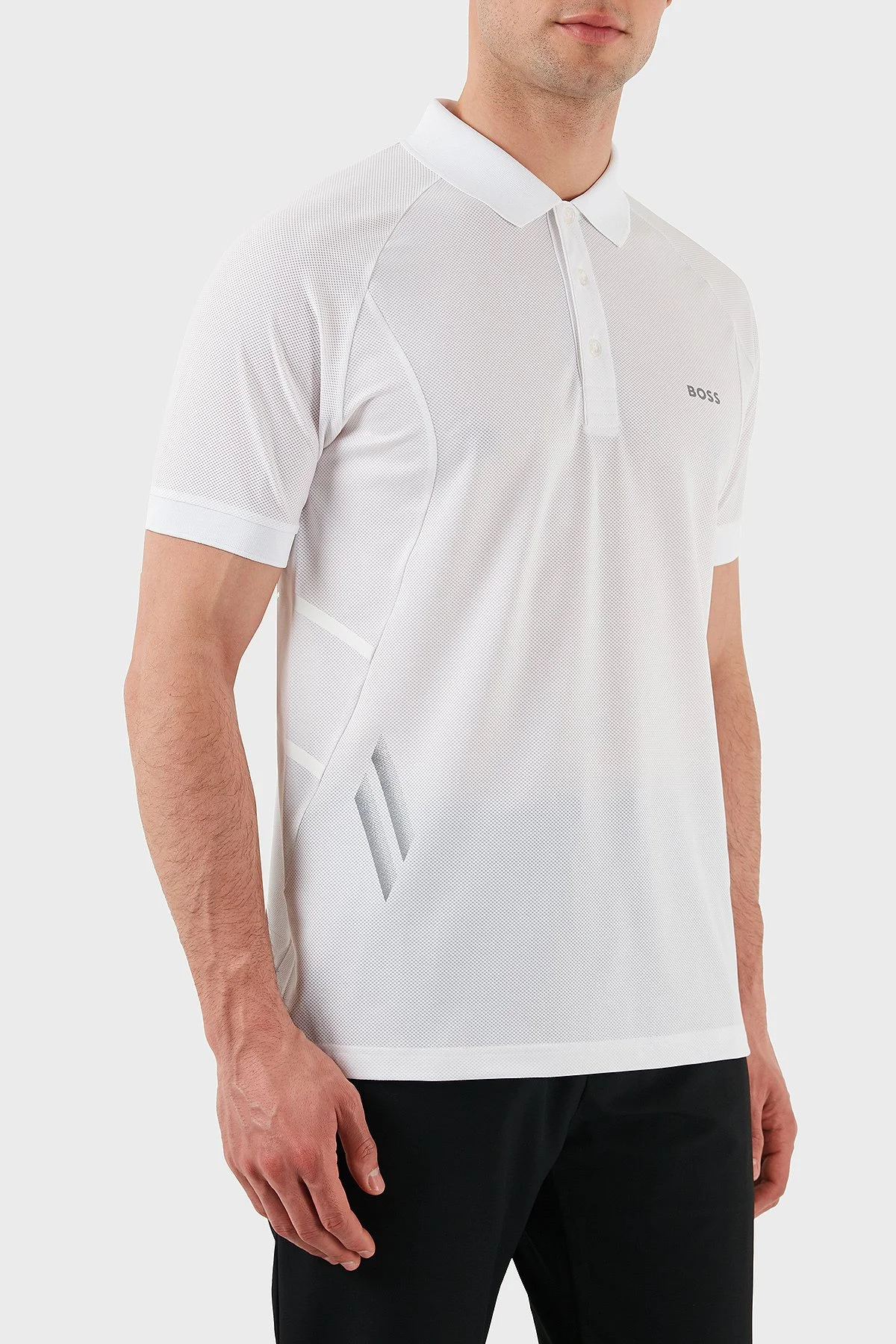 Boss Logolu Slim Fit Düğmeli Erkek Polo Yaka T Shirt 50506142 100 BEYAZ - 1