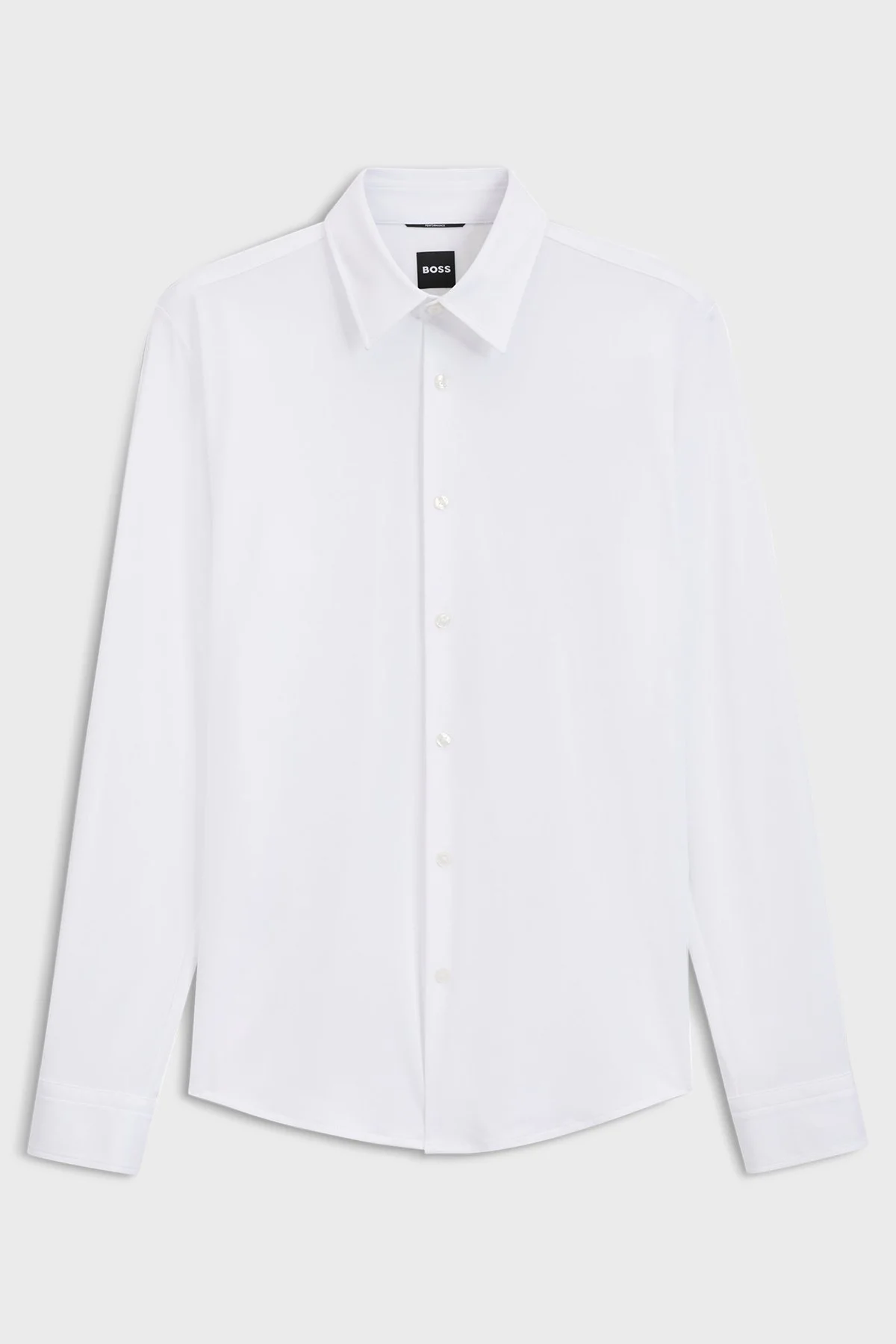 Boss Logolu Slim Fit Uzun Kollu Erkek Gömlek 50567146 100 Beyaz - 6