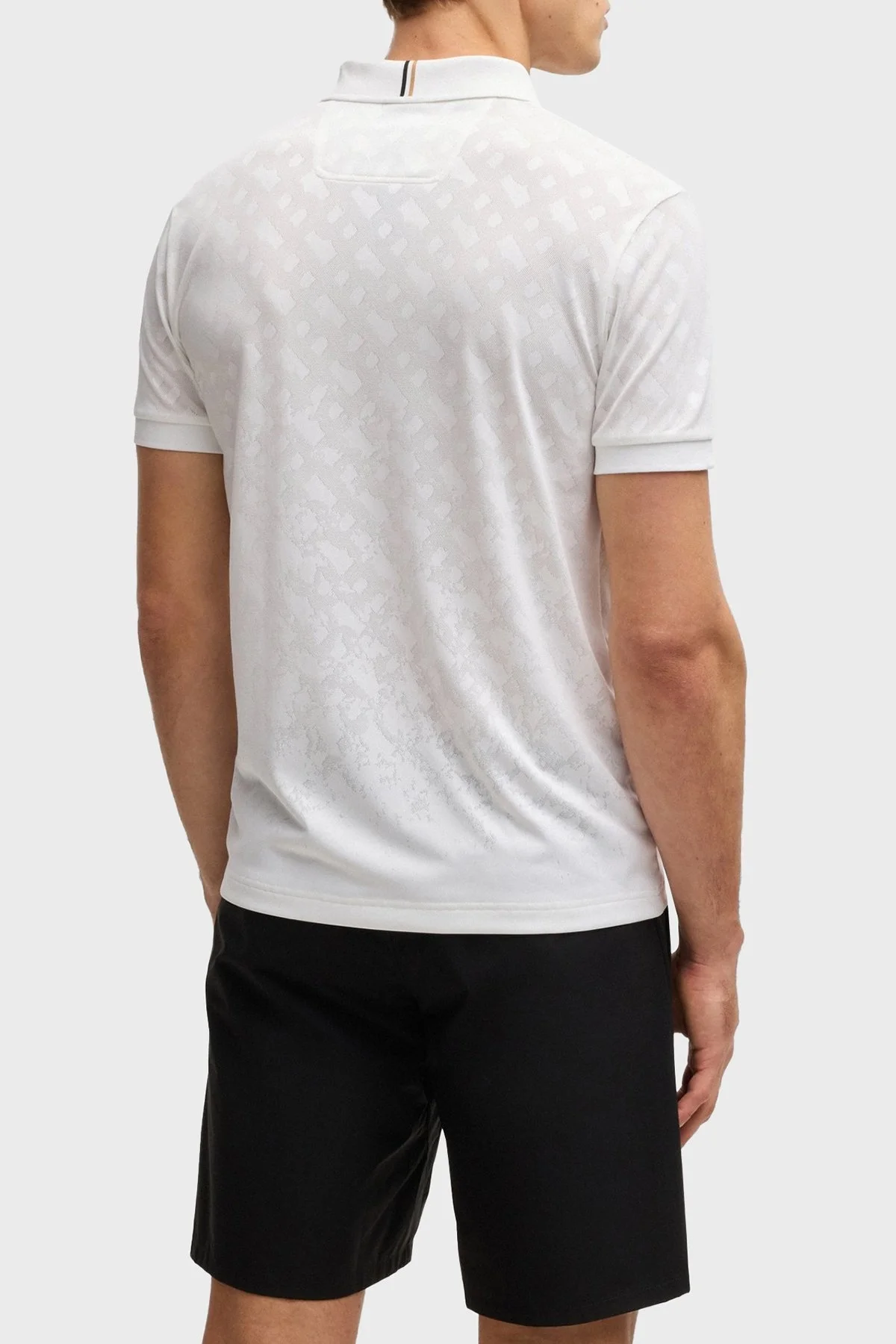 Boss Logolu Slim Fit Yarım Fermuarlı Erkek Polo Yaka T Shirt 50538106 100 BEYAZ - 3