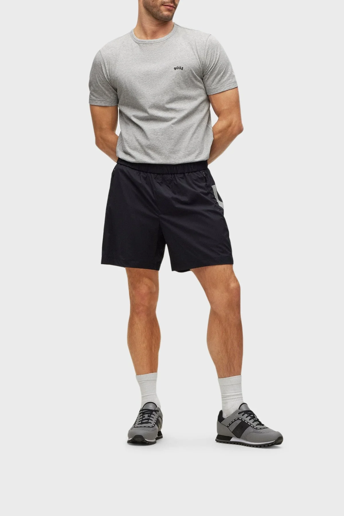 Boss Logolu Sneaker Erkek Ayakkabı 50485704 060 GRİ -SİYAH - 2
