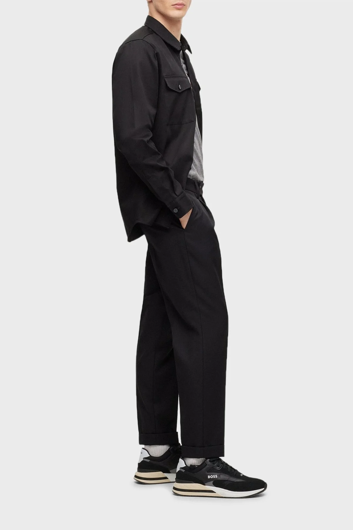 Boss Logolu Sneaker Erkek Ayakkabı 50493214 001 SİYAH - 3