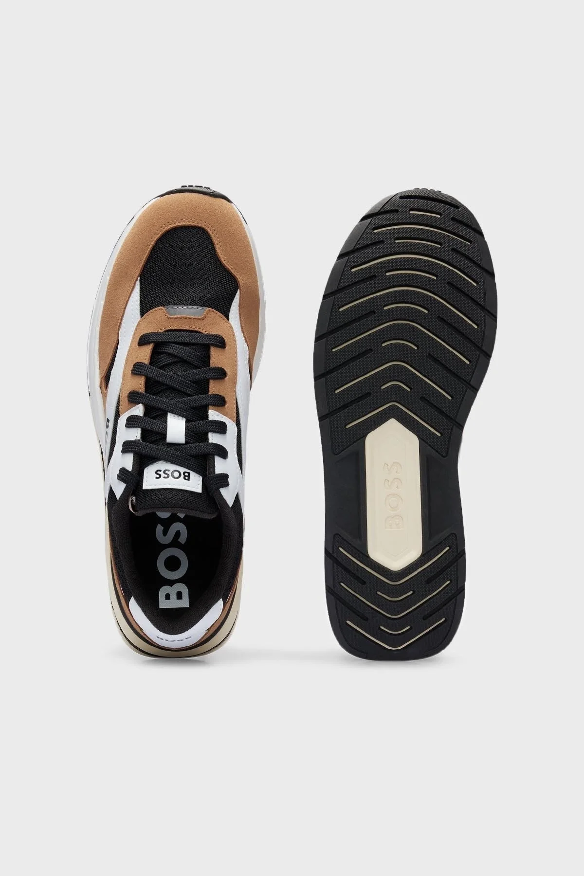 Boss Logolu Sneaker Erkek Ayakkabı 50493214 241 TABA-BEYAZ - 4