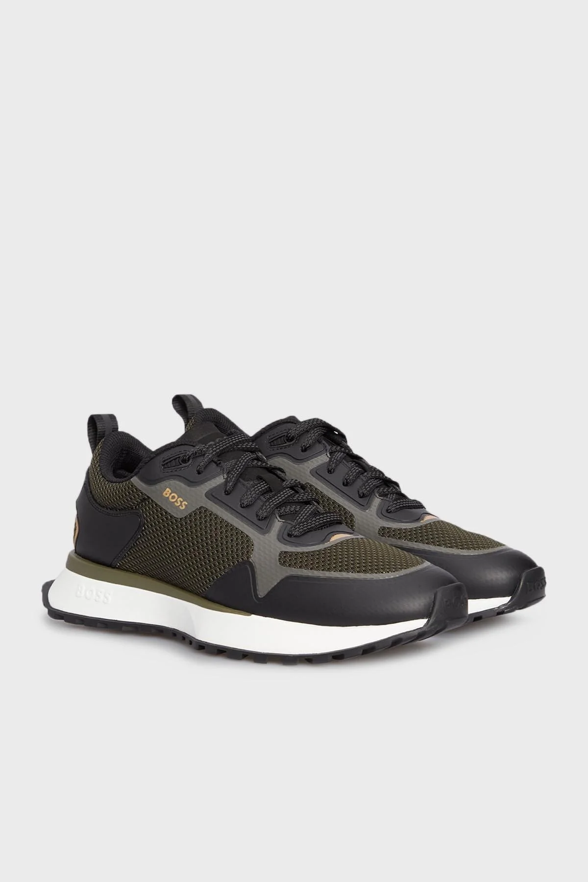 Boss Logolu Sneaker Erkek Ayakkabı 50513195 347 KOYU YEŞİL - 2