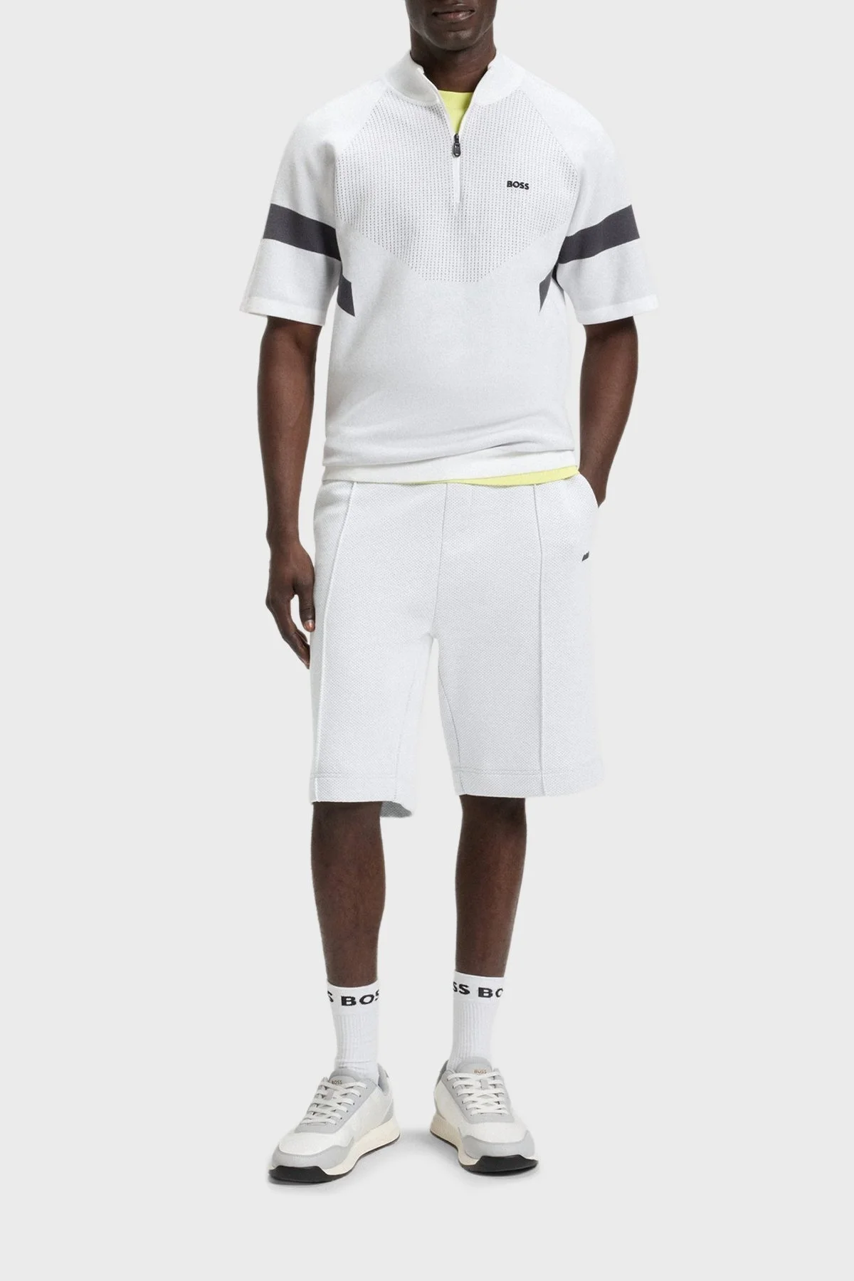 Boss Logolu Sneaker Erkek Ayakkabı 50536481 122 BEYAZ-GRİ - 2