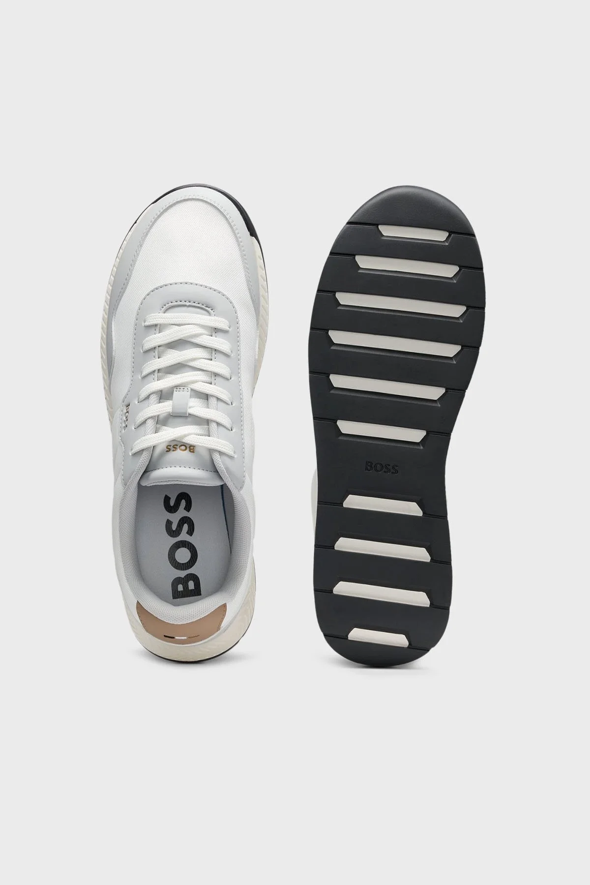 Boss Logolu Sneaker Erkek Ayakkabı 50536481 122 BEYAZ-GRİ - 5