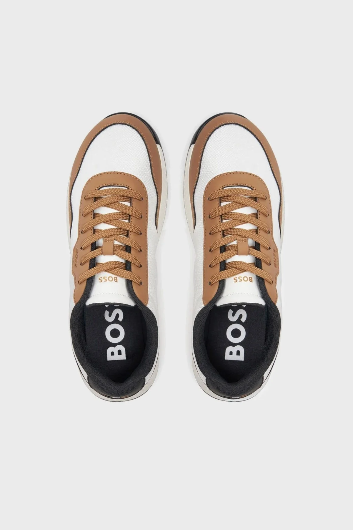 Boss Logolu Sneaker Erkek Ayakkabı 50536481 124 BEYAZ-KAHVE - 3