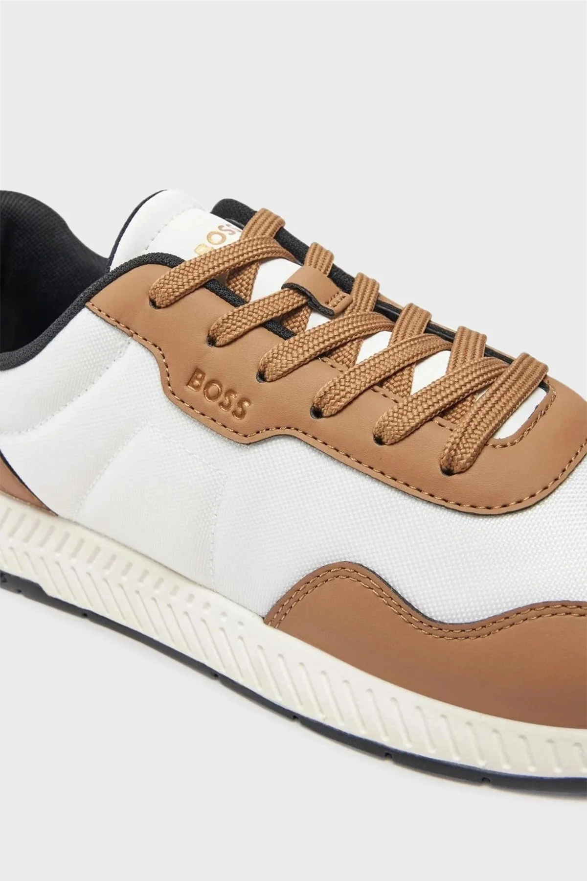 Boss Logolu Sneaker Erkek Ayakkabı 50536481 124 BEYAZ-KAHVE - 5