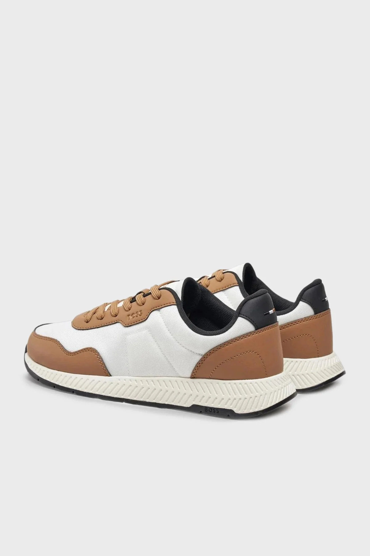 Boss Logolu Sneaker Erkek Ayakkabı 50536481 124 BEYAZ-KAHVE - 4