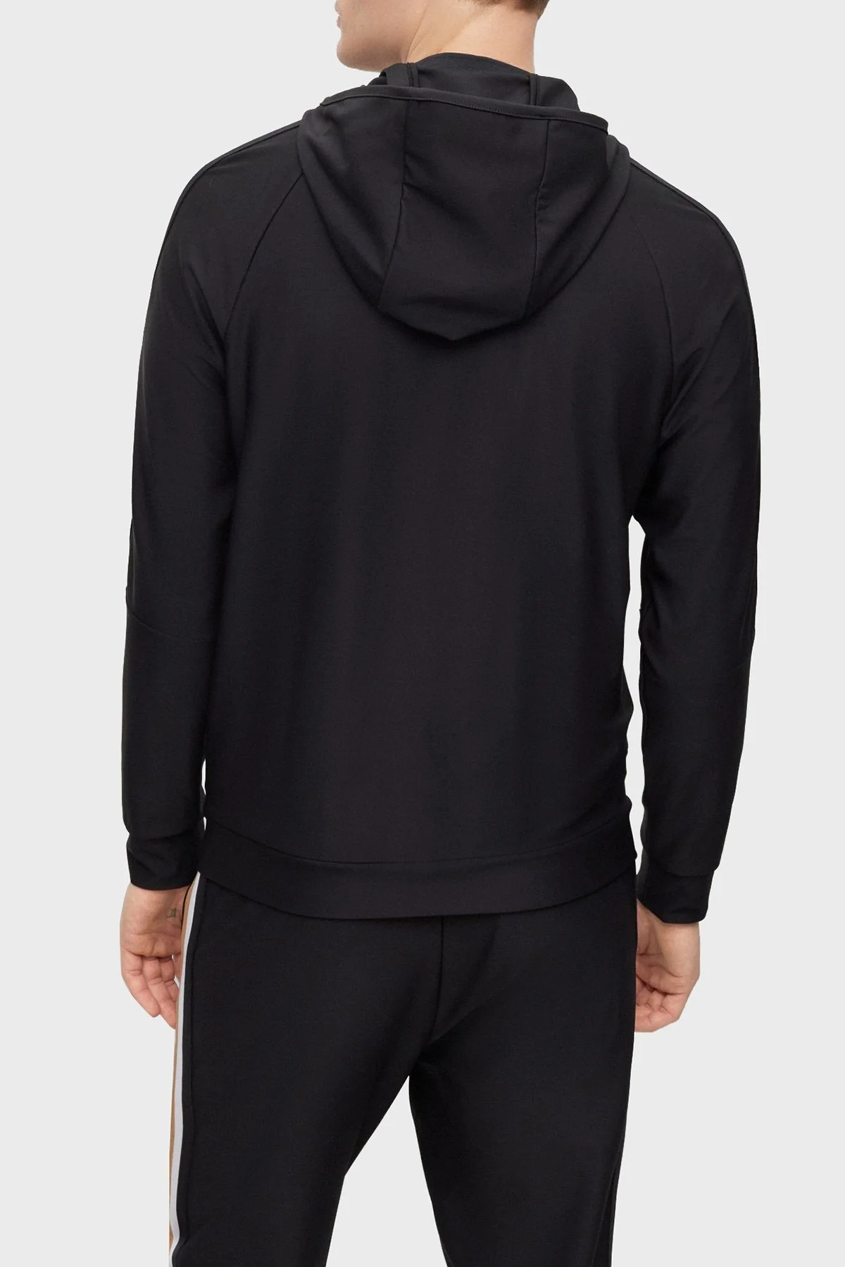 Boss Logolu Streç Jarseden Fermuarlı Kapüşonlu Regular Fit Erkek Sweat 50490646 001 SİYAH - 7