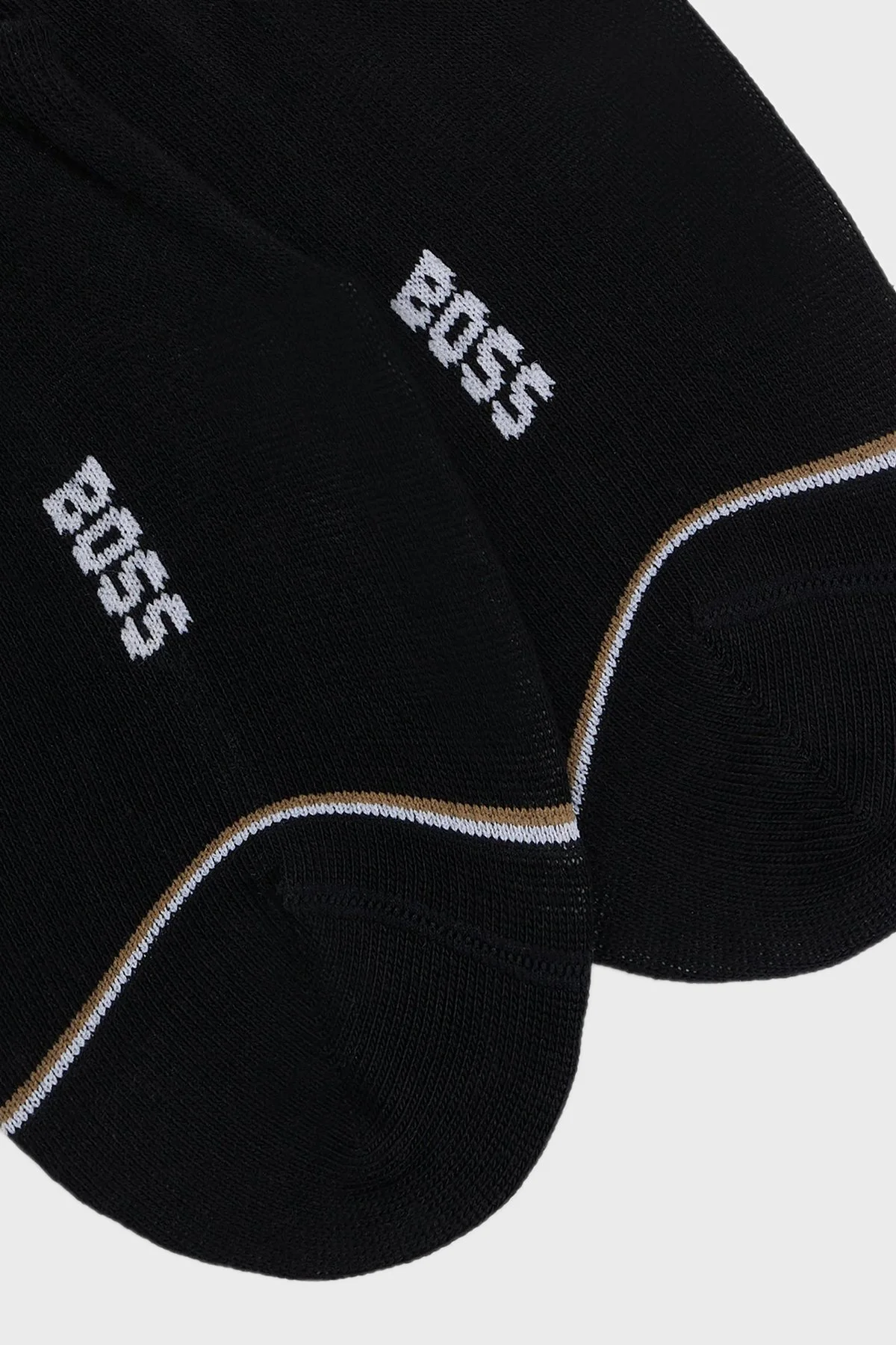 Boss Logolu Streç Pamuklu 2 Pack Babet Erkek Çorap 50522704 001 SİYAH - 2